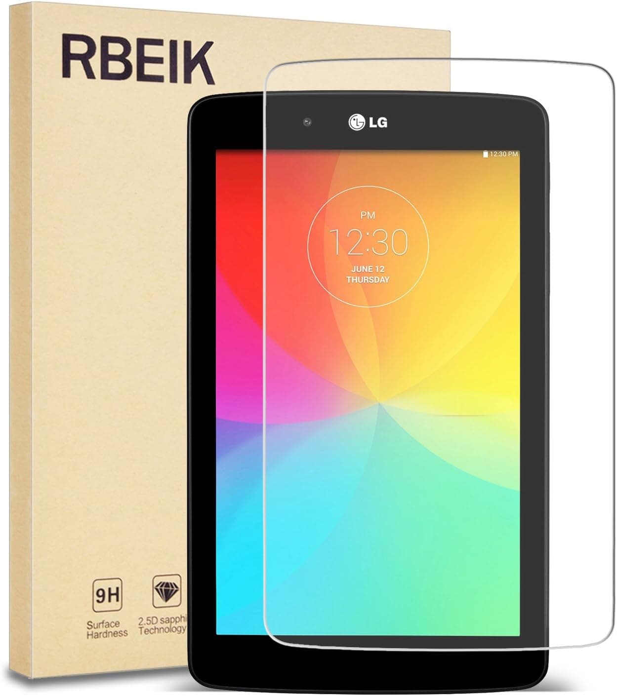 LG G Pad 7.0 Screen Protector - RBEIK Premium 9H Hardness Tempered Glass Screen Protector for LG G Pad V400 7-Inch Android Tablet