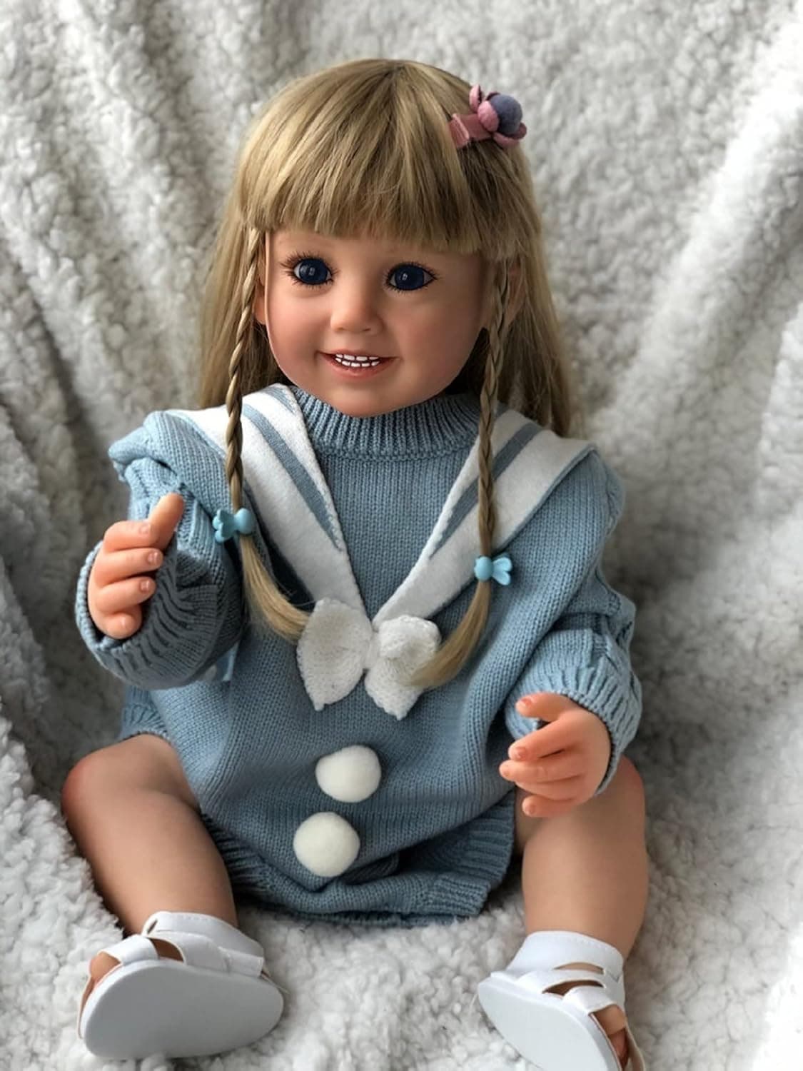 iCradle Realistic Reborn Baby Dolls 22 inch 55CM Full Body Silicone Baby Dolls Lifelike Newborn Baby Dolls Toy for Ages 3+