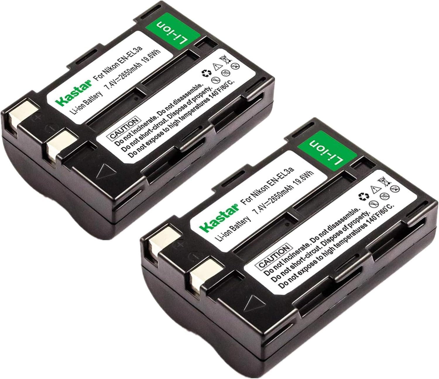 Kastar Battery (2-Pack) for Nikon EN-EL3a, EN-EL3, MH-18, MH-18a work with Nikon D50, D70, D70s, D100 Cameras
