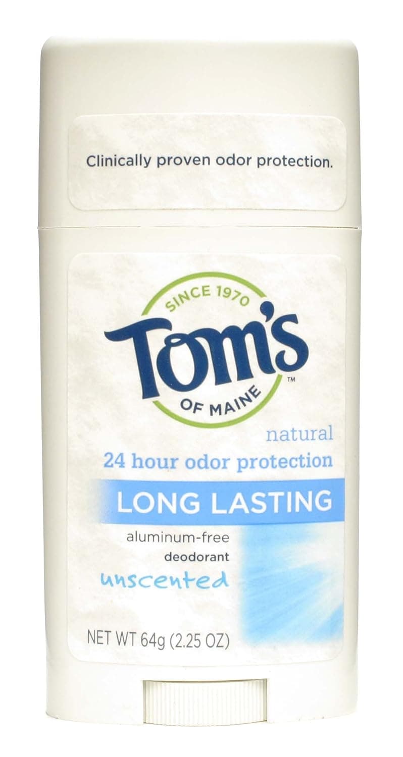 Natural Long-Lasting Deodorant Stick Unscented - 2.25 oz Each - Case of 6