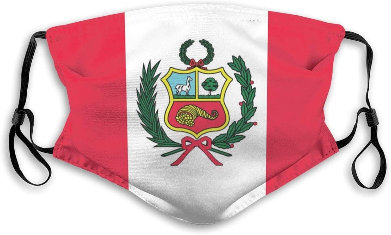 Peru Flag Peruvian National Flags Dust Reusable Washable Filter and Reusable Windproof Mouth Warm Cotton Face