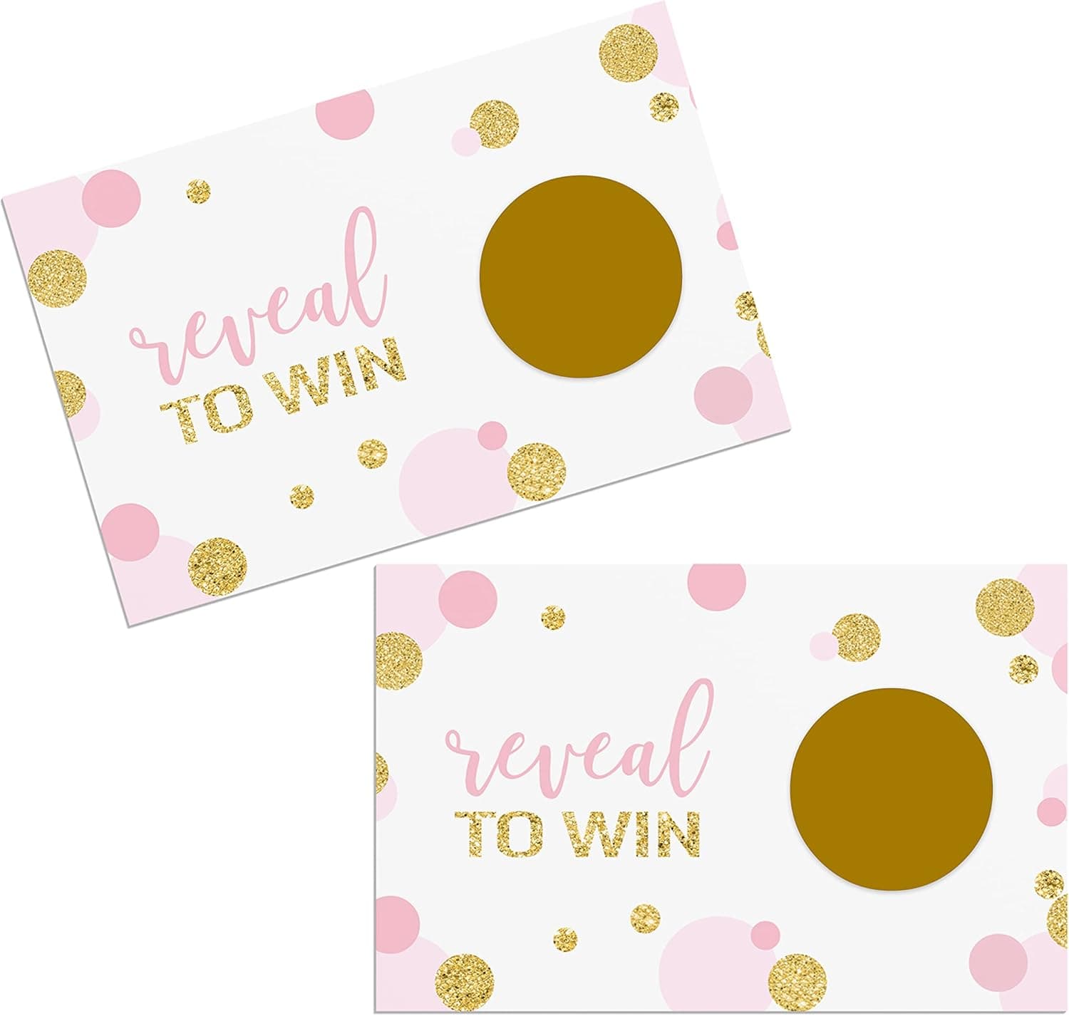 Paper Clever Party Princess Scratch Off Game Cards (28 Pack) Girls Baby Showers, Graduation, or Retirement Pink and Gold