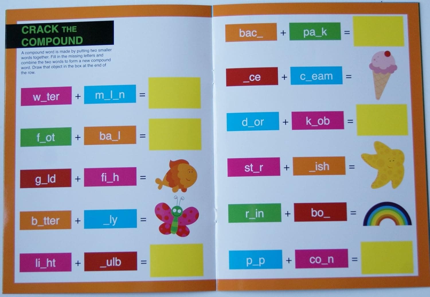 Kids' Dry Erase Work and Activity Book - First Words and Rhymes