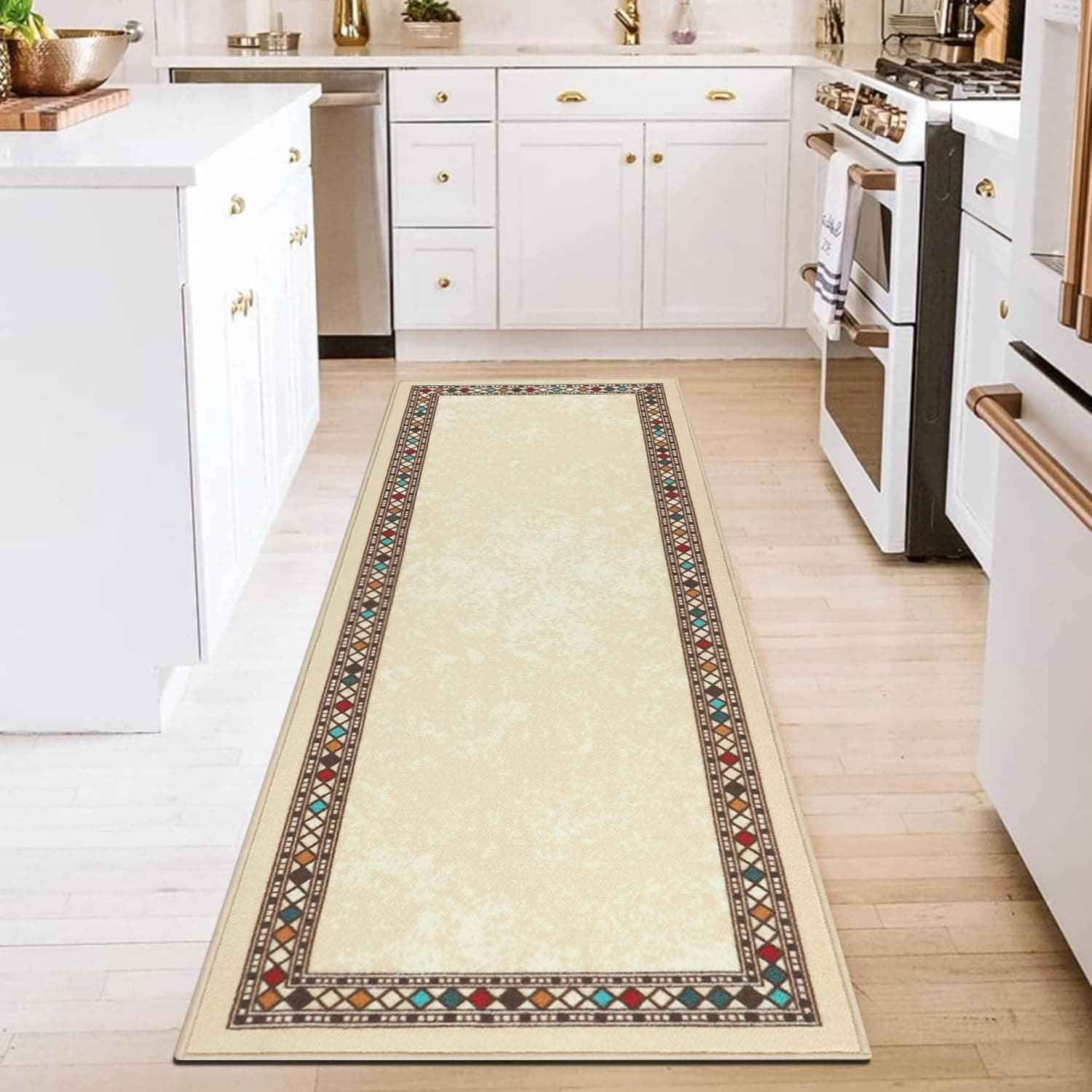 Homcomoda Rug Runner for Hallway 26”x71” Non Skid Accent Area Carpet Runner Rug Machine Washable Runner Floor Mat for Entrance Living Room Bedroom