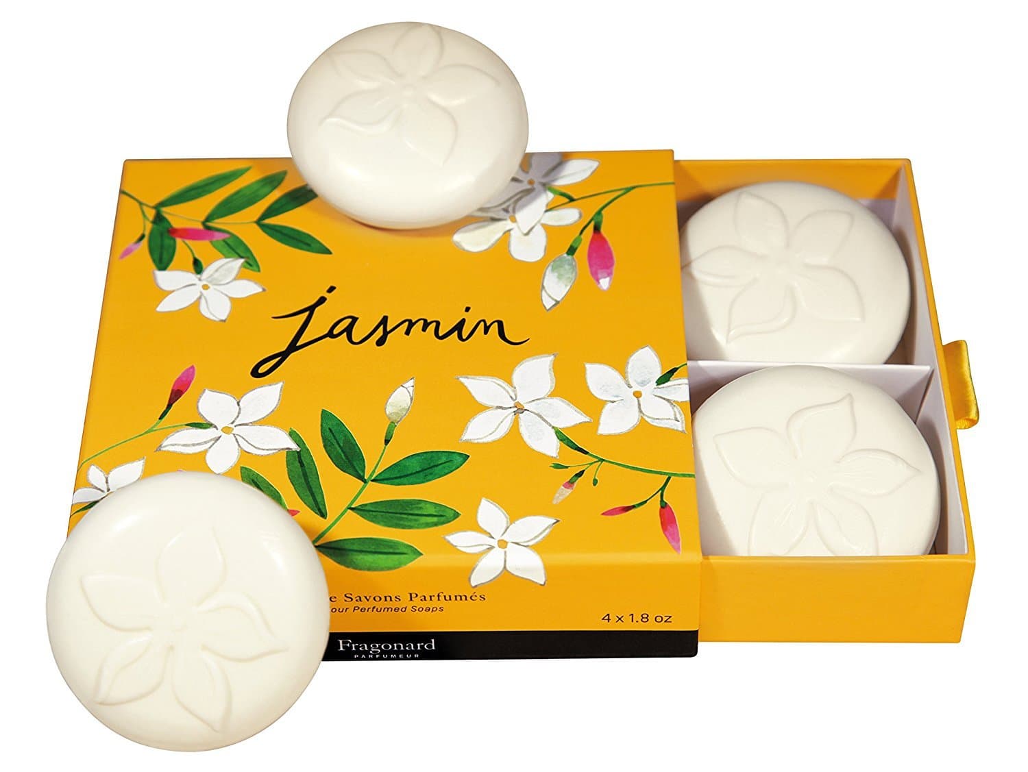 Fragonard Parfumeur Limited Edition Jasmin Set of 4 Guest Soaps - 4 x 50 g