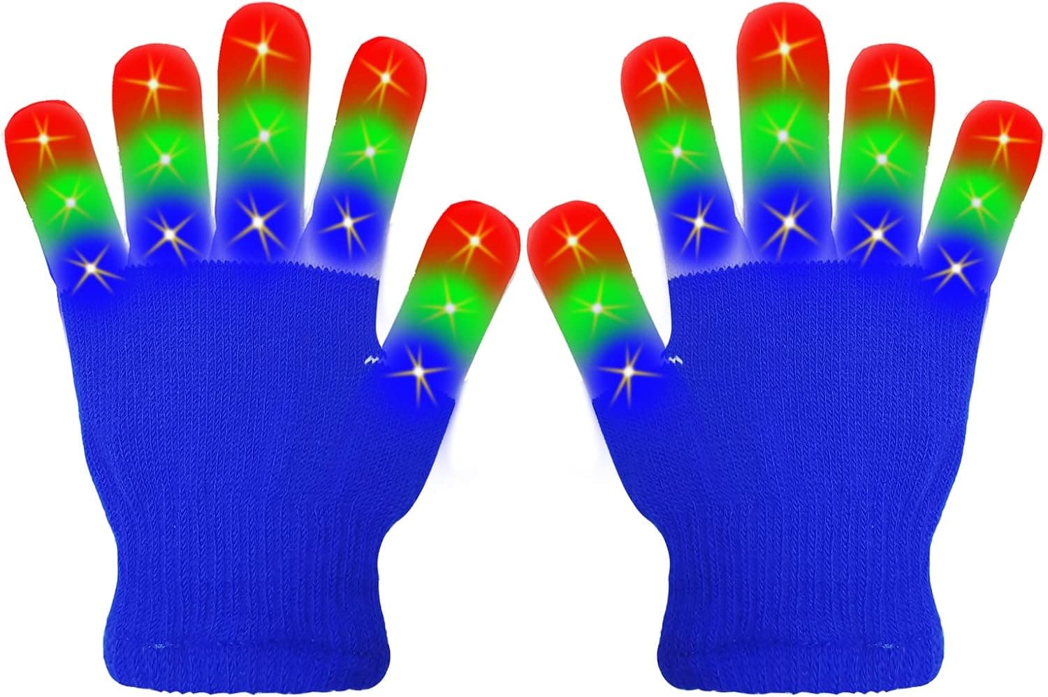 WEICHUANGXIN LED Gloves,Cool Toys Kids Christmas Gifts Light Up Gloves Finger Lights Flashing LED Gloves Colorful Flashing Gloves Kids Toys for Christmas Halloween Party Favors,Gifts(S)