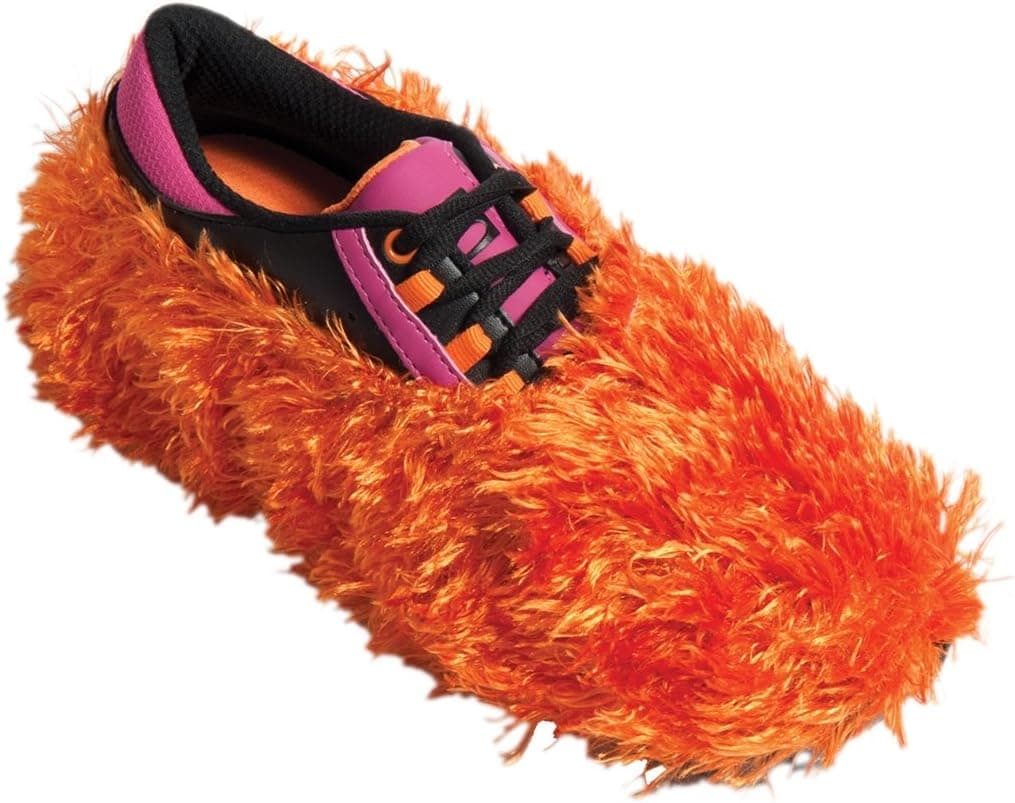 Brunswick Fun Shoe Covers- Fuzzy Orange (One Size Fits Most (up to Womens Size 11))