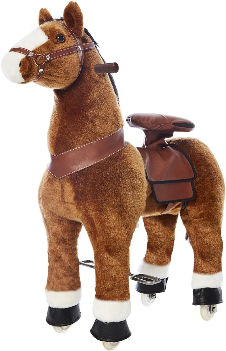 Basic Fun Inc PonyRider White Hoof Pony, Light Brown