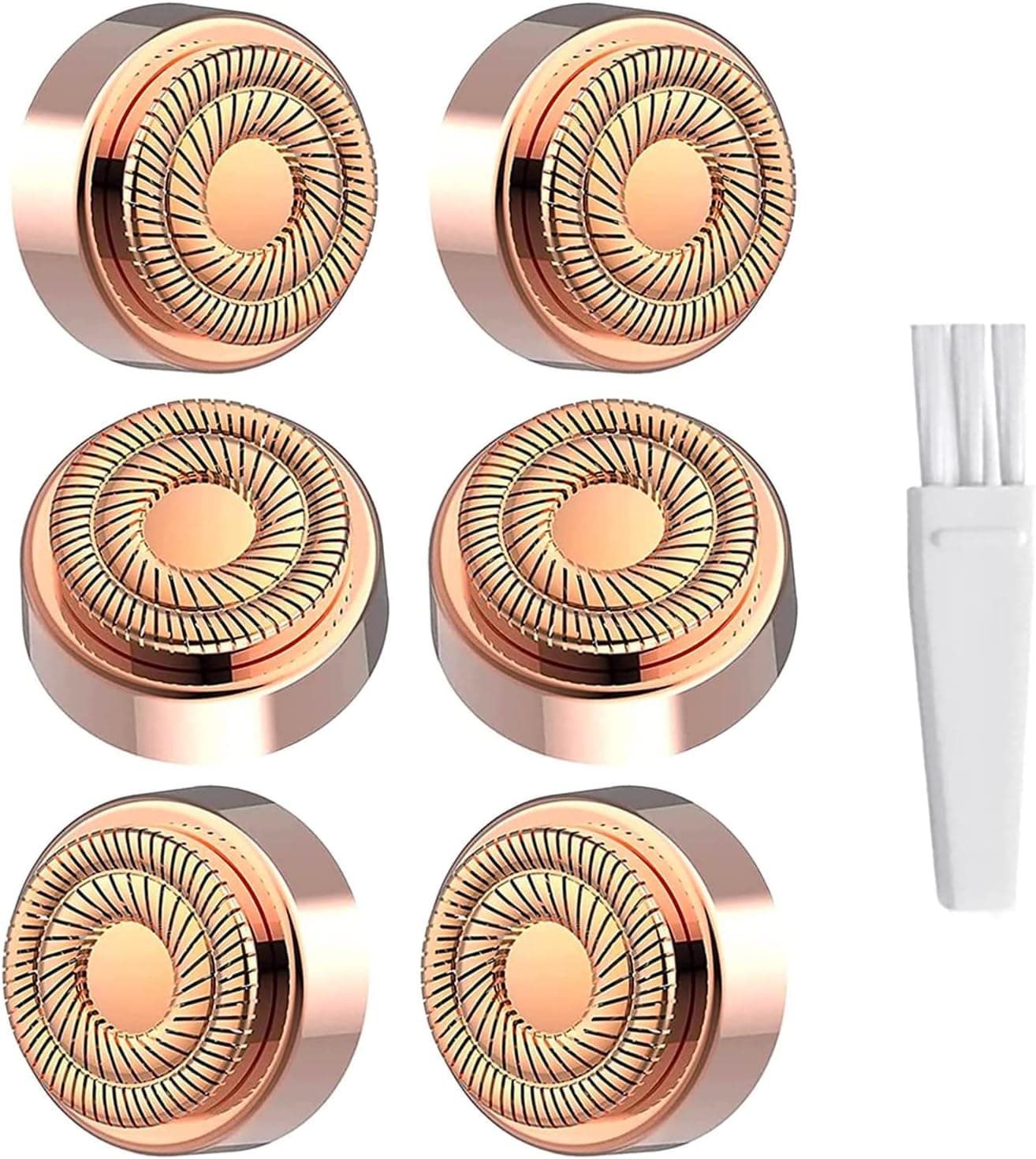 Flawless replacement heads,Women Facial Hair Remover Replacement Heads Generation 2 for Finishing Touch Flawless Facial Hair Removal Tool for Face,Double Halo Painless and Smooth,6 Count