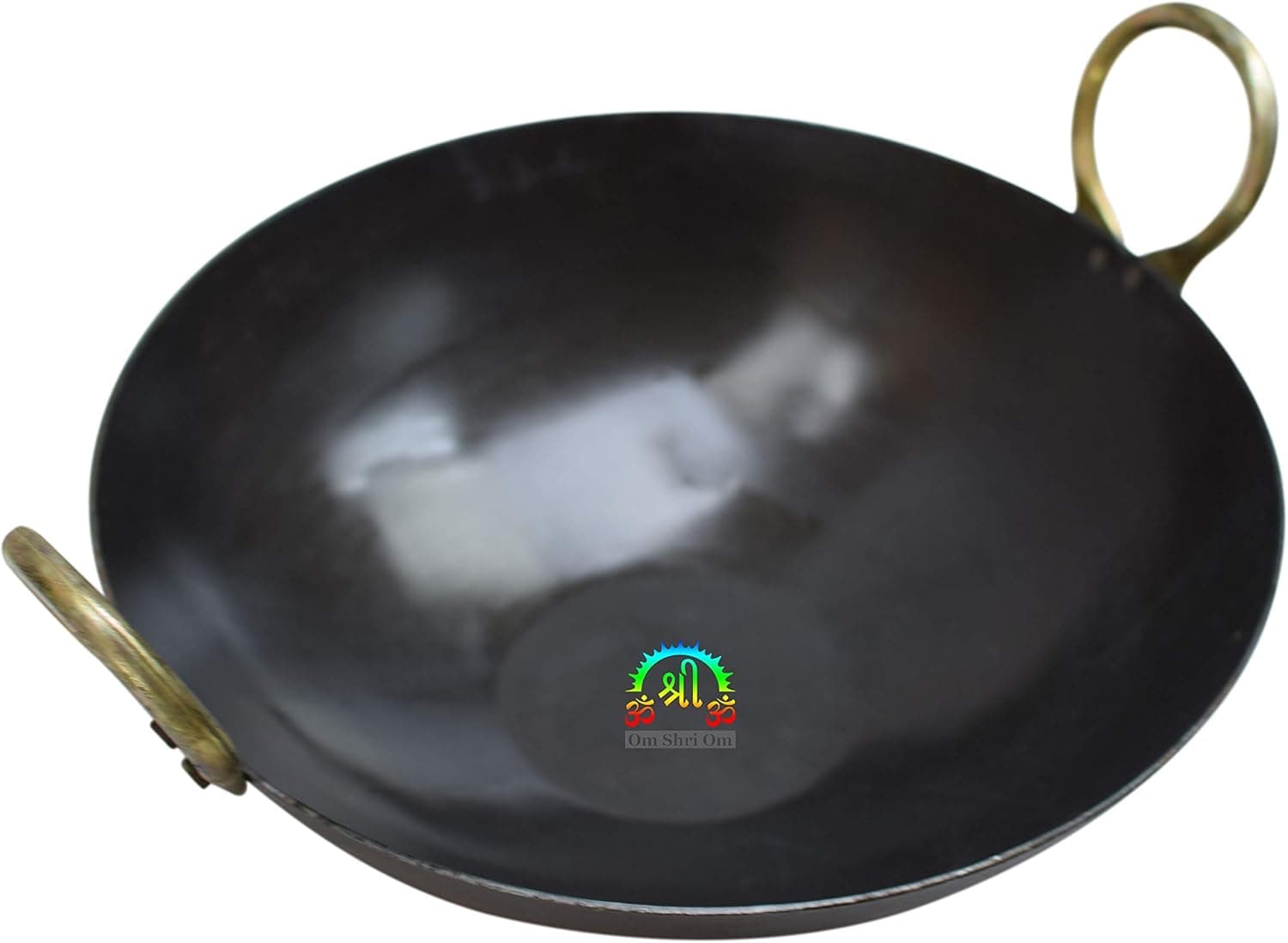 Marshal 11 INCH INDIAN PURE IRON LOHA KADHAI DEEP FRYING PAN KADHAI FOR FRYING, COOKING