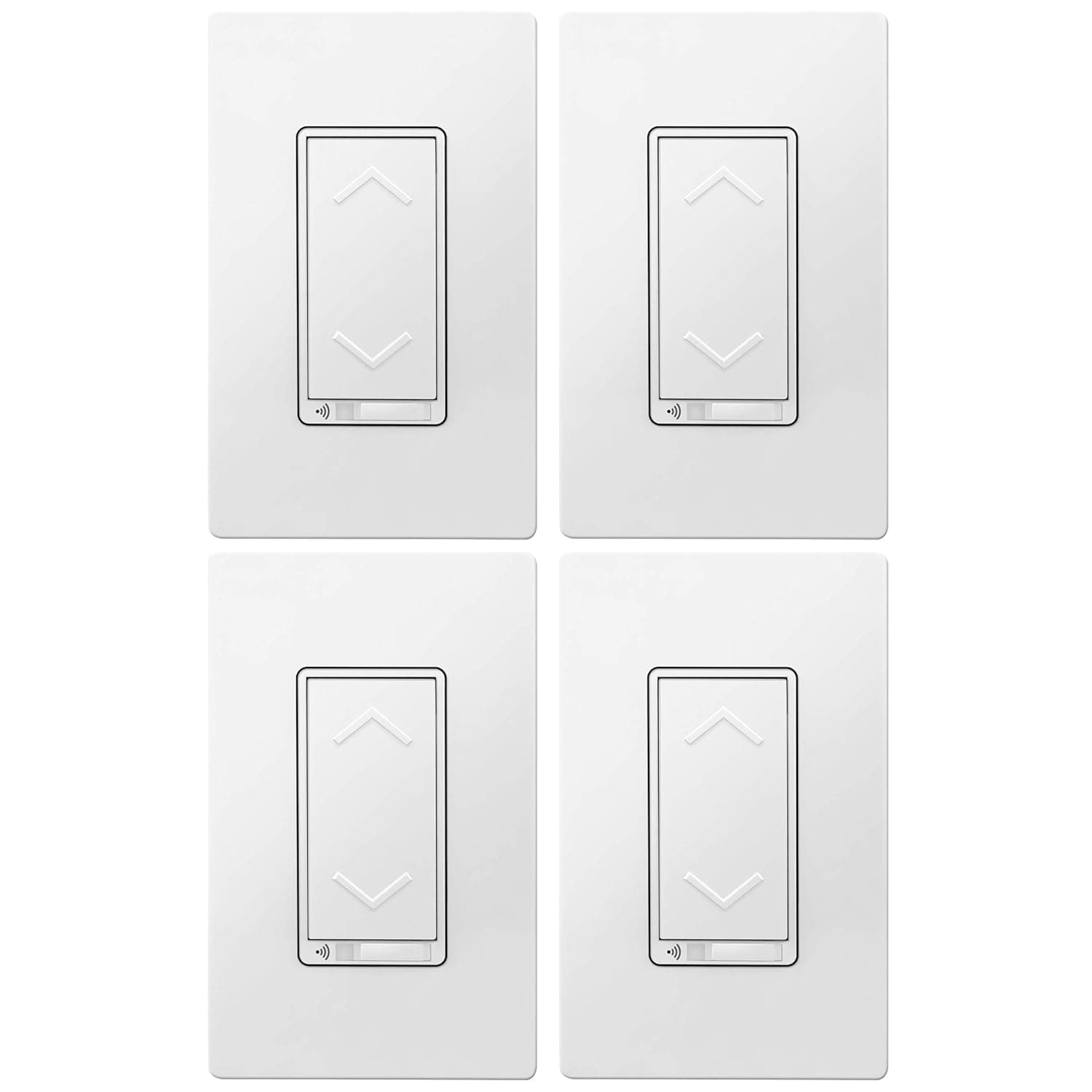 TOPGREENER Smart Wi-Fi Dimmer Switch, Neutral Wire Required, Single Pole, Work with Alexa and Google Assistant, UL Listed, TGWF500D, White, 4 Pack