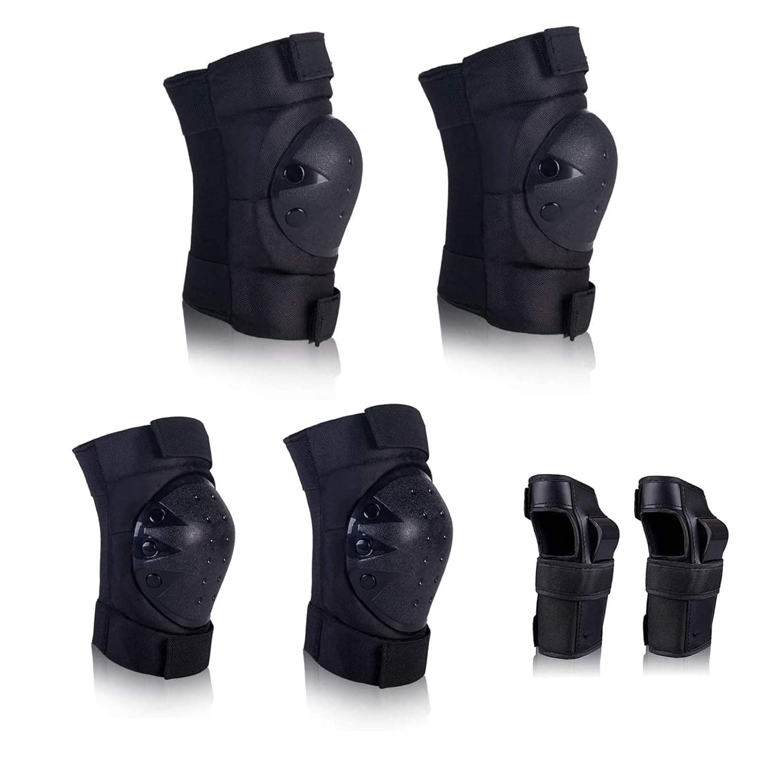 Skating Protective Gear Adult Kids Youth 3 in 1 Knee and Elbow Pads Wrist Guards Skating Pads for Skateboarding, Roller Skating, Inline Skate