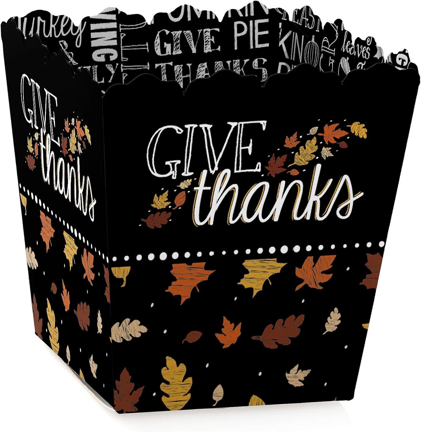 Big Dot of Happiness Give Thanks - Party Mini Favor Boxes - Thanksgiving Treat Candy Boxes - Set of 12