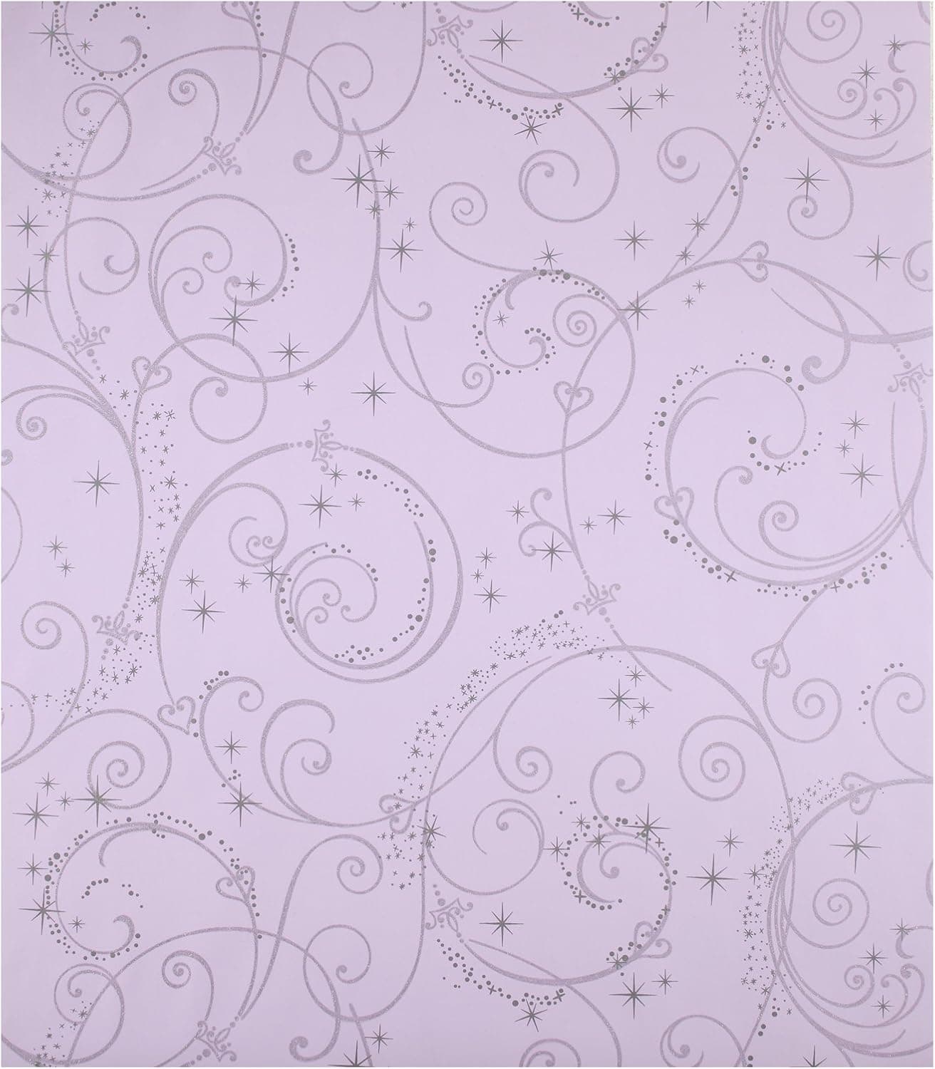 York Wallcoverings DK5965SMP Disney Kids Perfect Princess Scroll Wallpaper Memo Sample, 8-Inch x 10-Inch