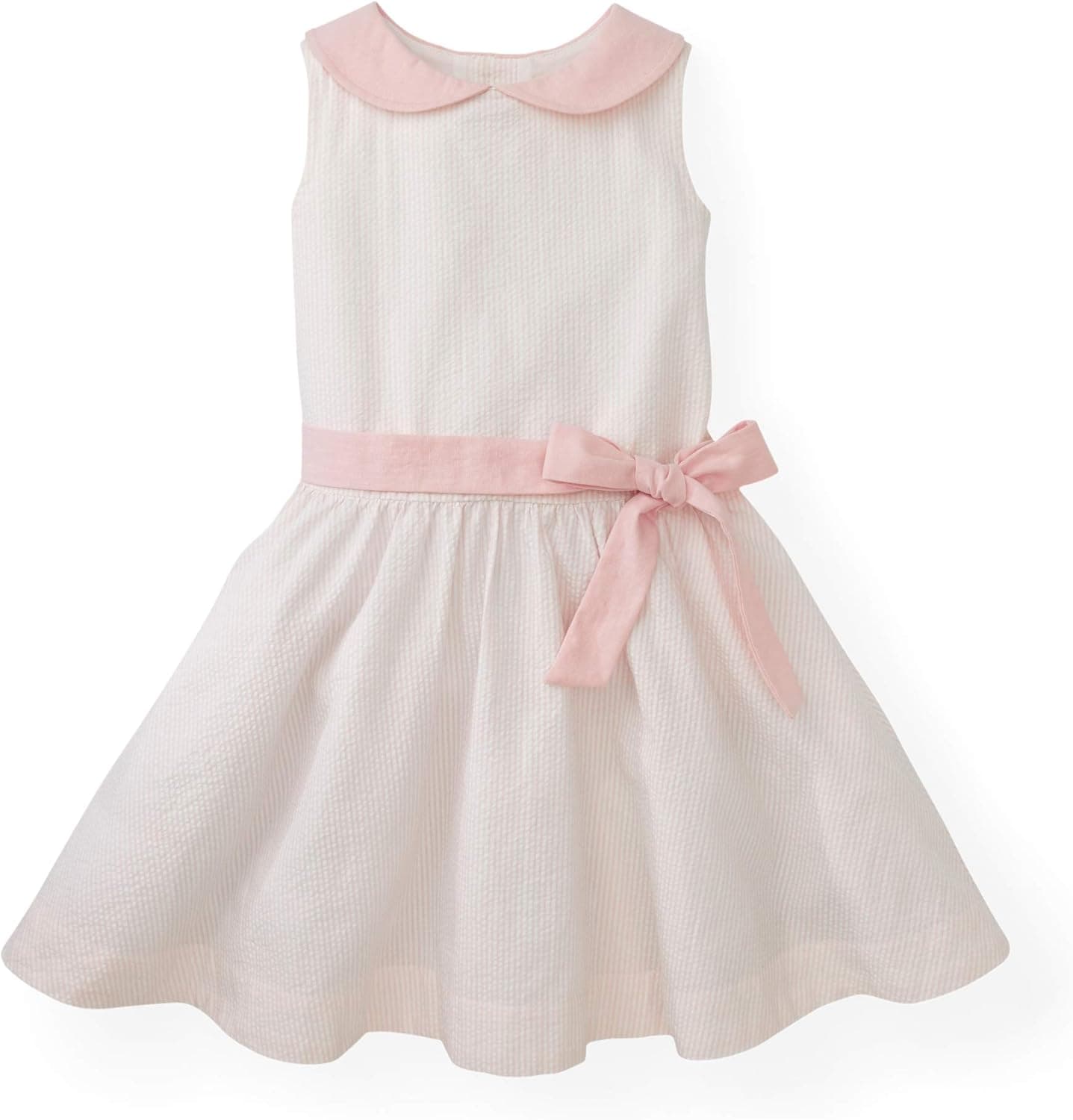 Hope & Henry Girls' Peter Pan Collar Seersucker Dress