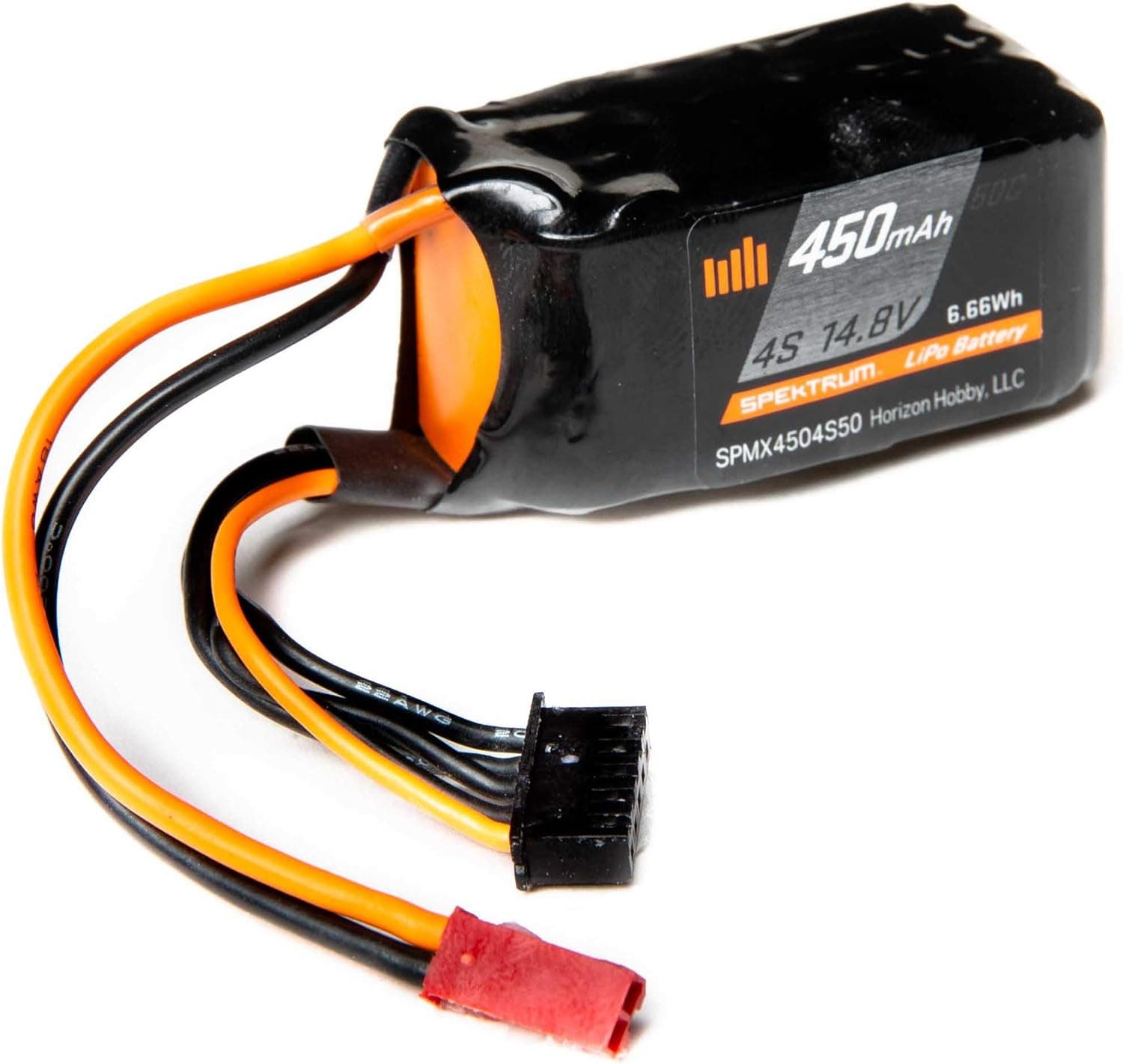 Spektrum 14.8V 450mAh 4S 50C LiPo Battery: JST, SPMX4504S50