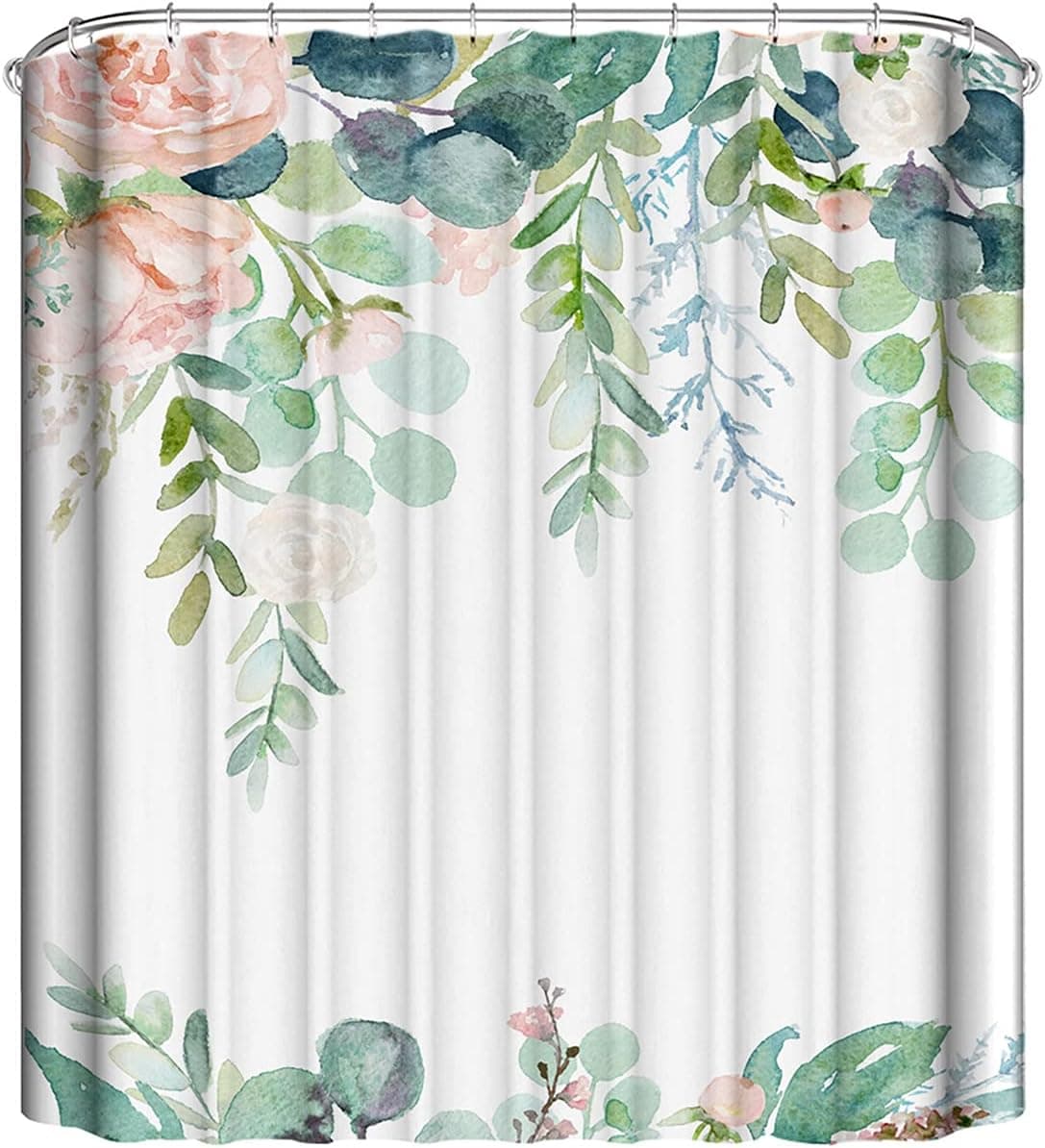 BetterRain Shower Curtain,72"x80" Waterproof Thickening Type,Bathroom Decor,Shower Curtain Set Bathroom Fabric Fall Curtains, (Plant Floral BR01)