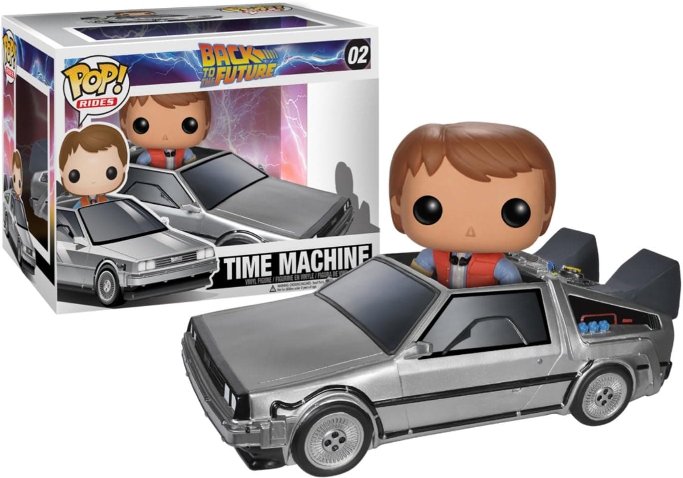 Funko POP Movie (Vinyl): Back to The Future - Delorean Action Figure,Multi-colored