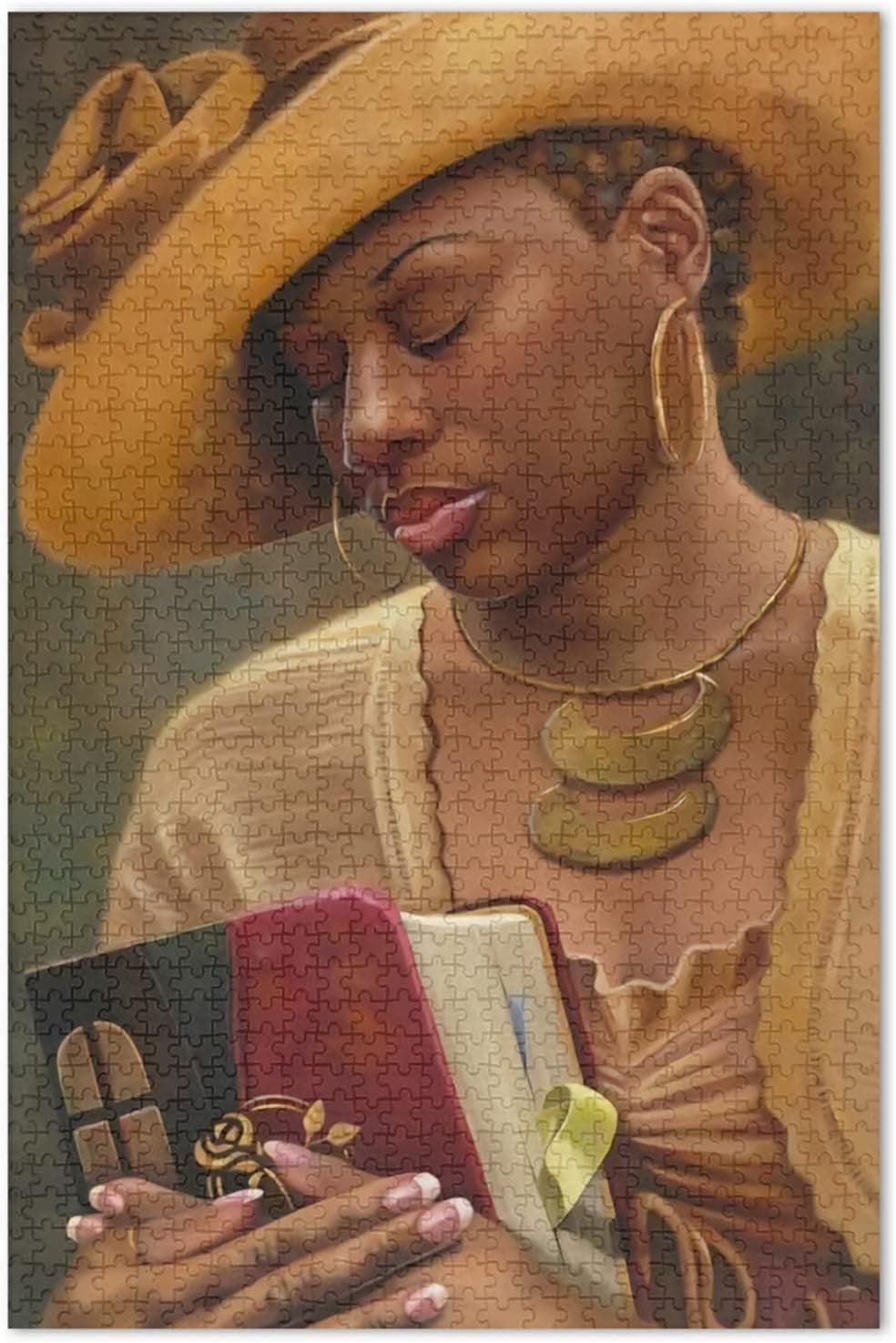 African American Black Beauty Women Jigsaw Puzzles 500 Pieces for Adults Kids Puzzles Toy Games 2025336
