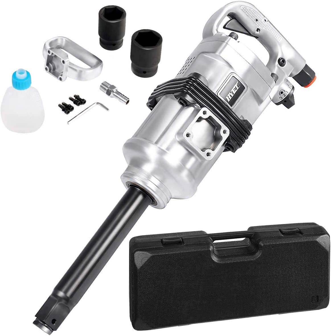 Goplus® 1" Air Impact Wrench Gun Heavy Duty Pneumatic Tool Long Shank Commercial Truck Mechanics w/Case