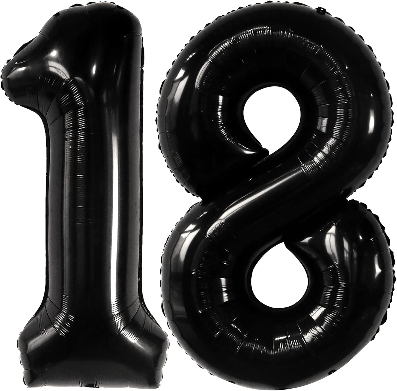 Giant, Black Number 18 Balloon Foil - 40 Inch | Black 18 Birthday Balloon, 18th Birthday Decorations | Black 18 Balloon Numbers | 18th Birthday Decorations for Boys | 18th Birthday Party Supplies