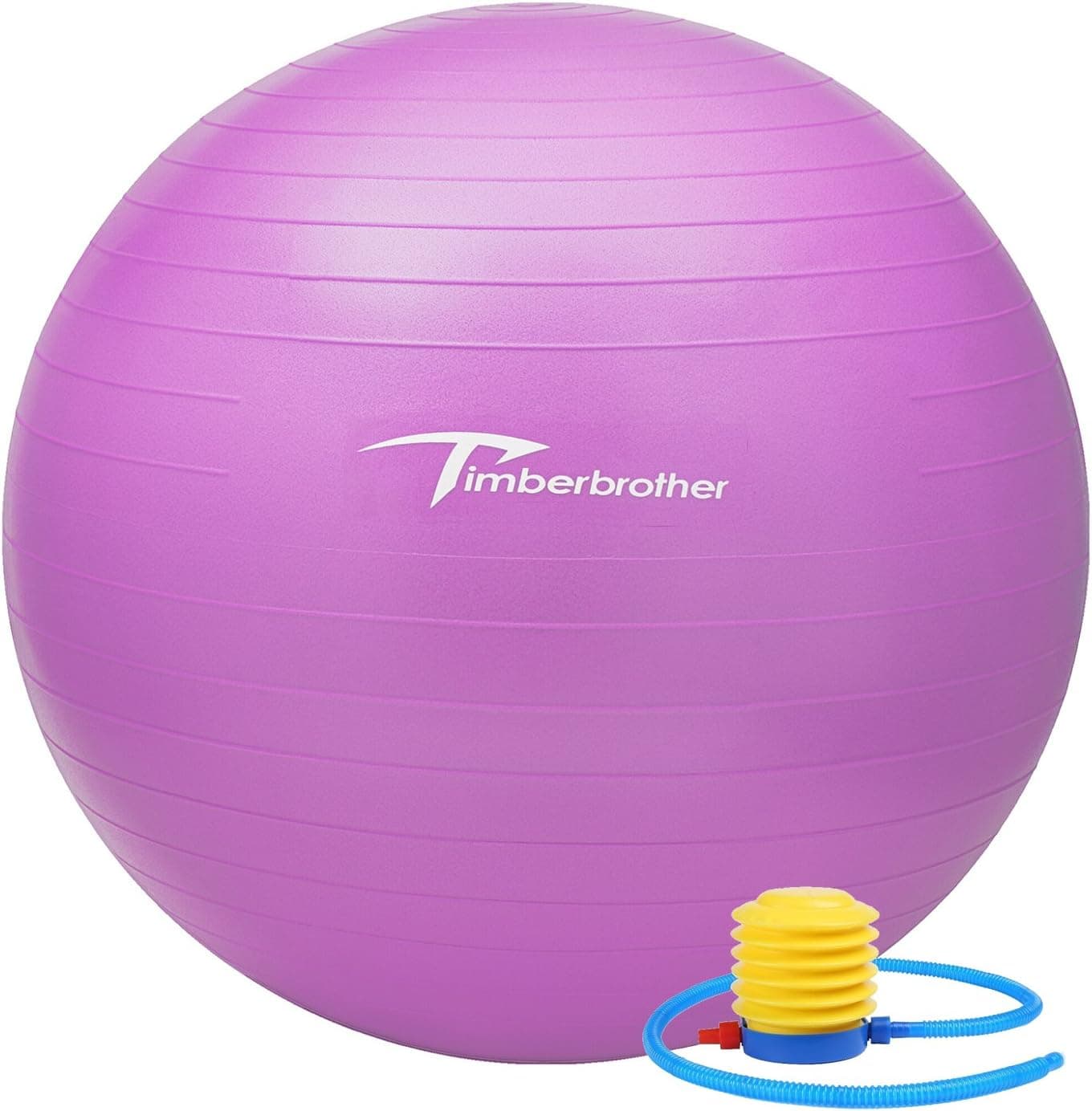 Timberbrother Exercise Ball (45cm-85cm), Yoga Ball Chair with Pump, Stability Fitness Ball with Workout Poster 16.5”x 22.4”