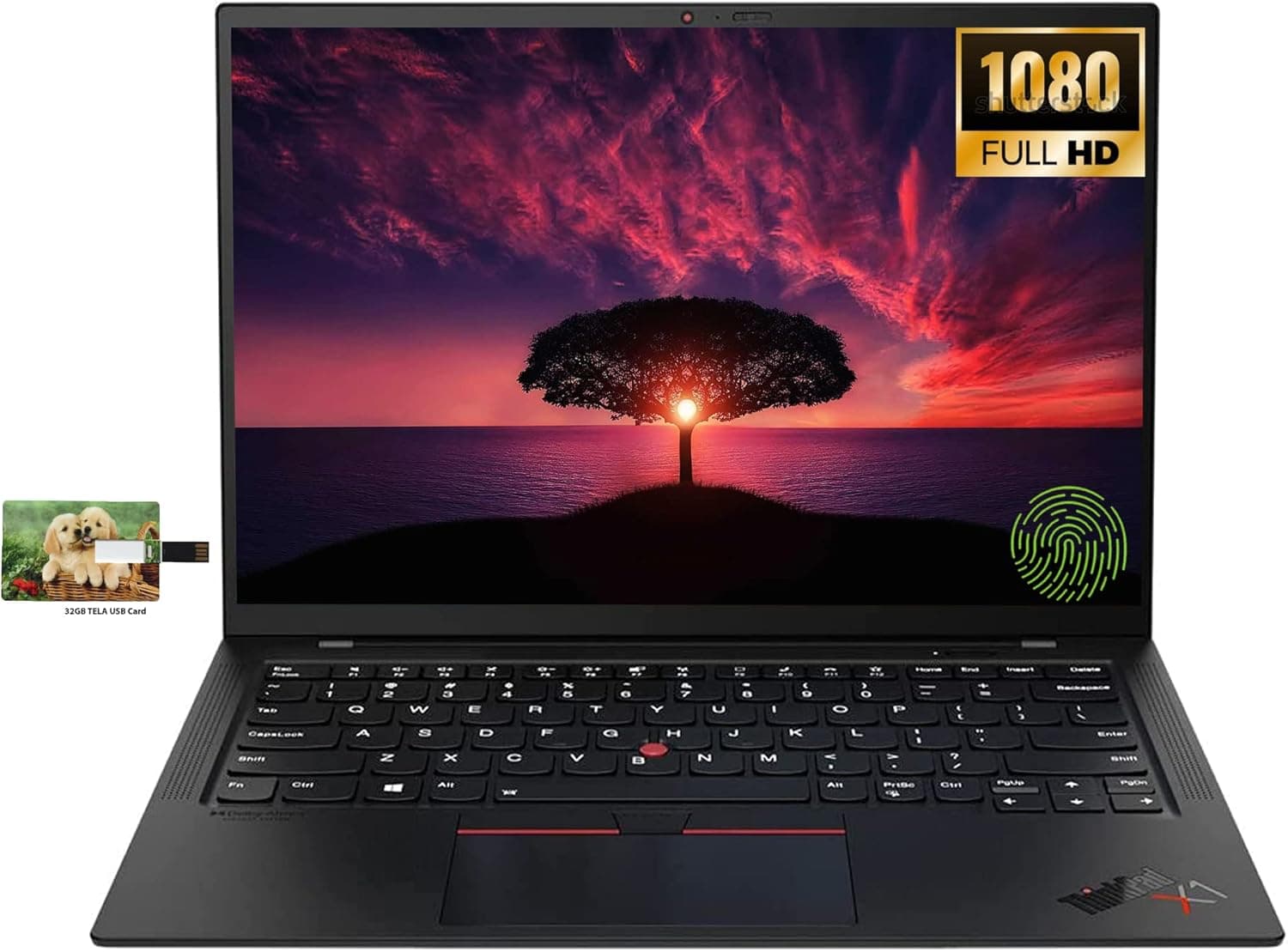 New Lenovo ThinkPad X1 Carbon Gen 9 Business Laptop, 14" FHD IPS Display, Core i7-1185G7, Windows 10 Pro, 32GB RAM 1TB SSD, USB-C, 32GB Tela USB Card