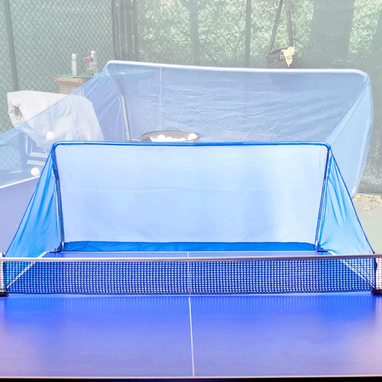 huyear Portable Table Tennis Ball Catch Net Collector Ping Pong Table Practice Net Multi-Ball Collection Net Training Tool Table Tennis Robot for Serve Catcher Equipment