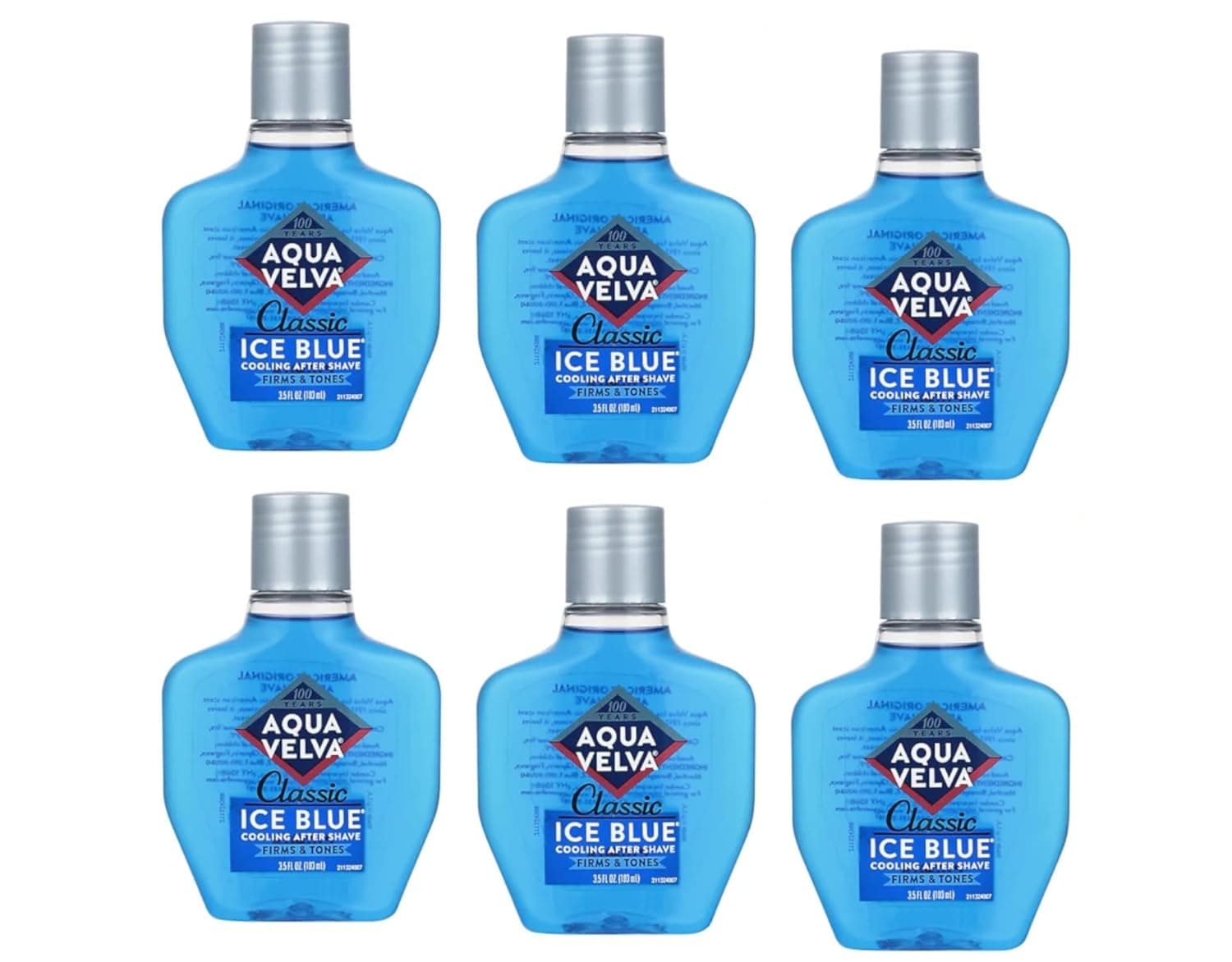 Aqua Velva Ice Blue After Shave 3.5 Ounce (103ml) (6 Pack)