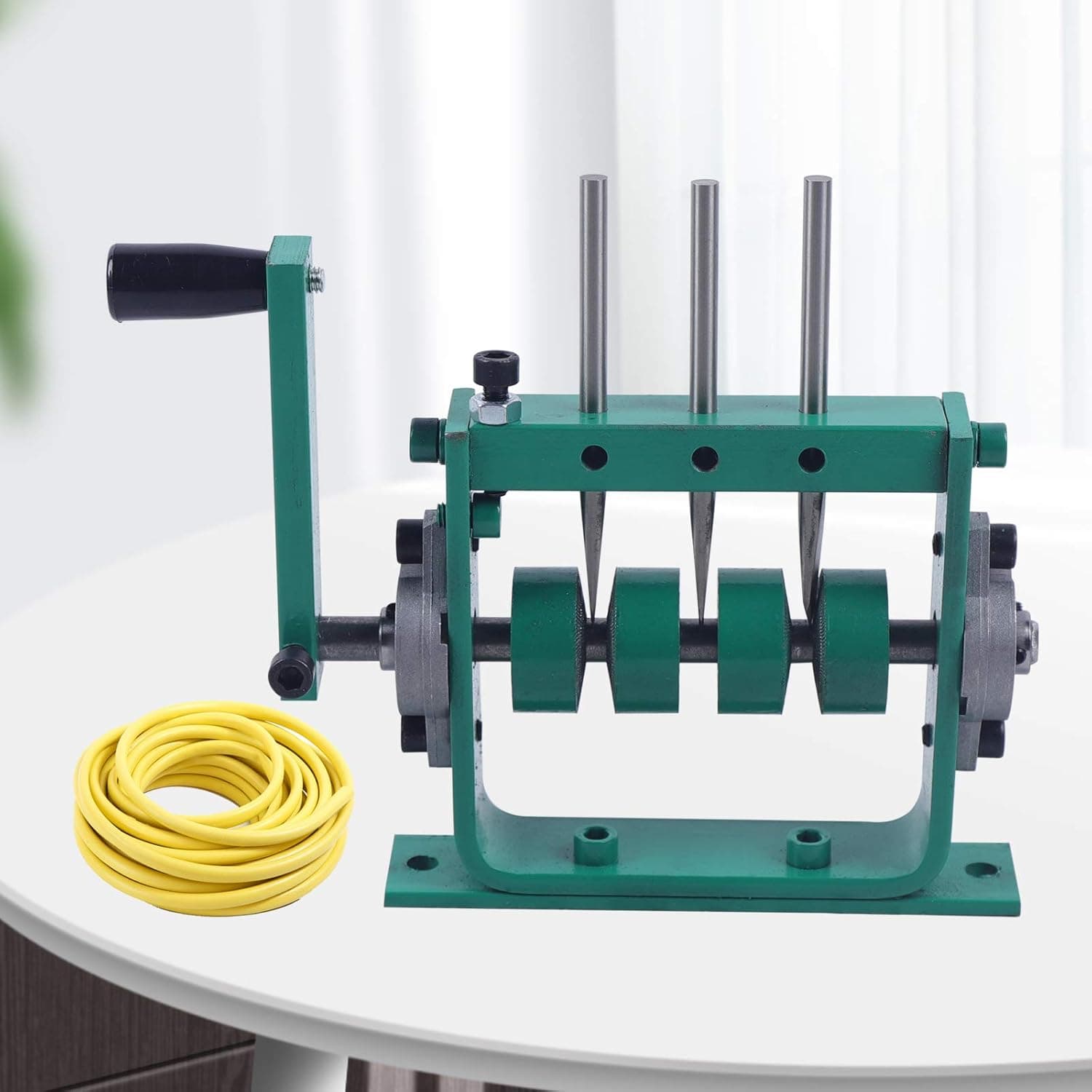 TFCFL Manual Wire Stripping Machine,1-32mm, Portable Scrap Cable Peeling Drawing Machine with 3 Blades, Firm Durable, Wire Drawing Machine for Waste Wire, Single Core Wire, Loose Wire