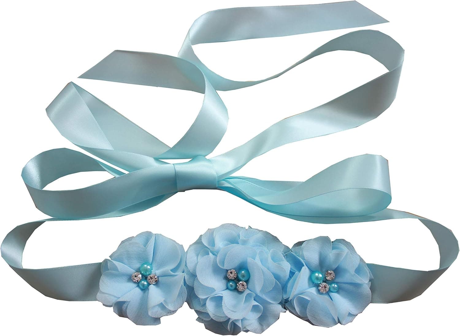 Bridesmaid and Flowergirls sashes wedding sash pearls flowers belts