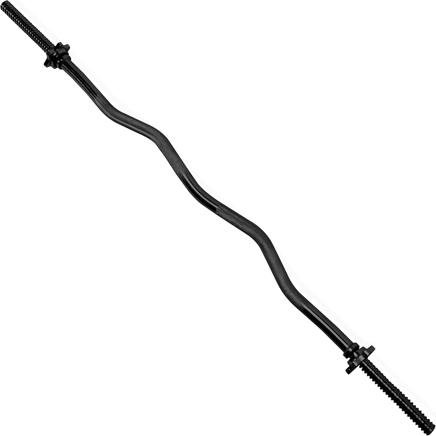 Cap Barbell 47-Inch Standard Threaded Solid Easy Curl Bar