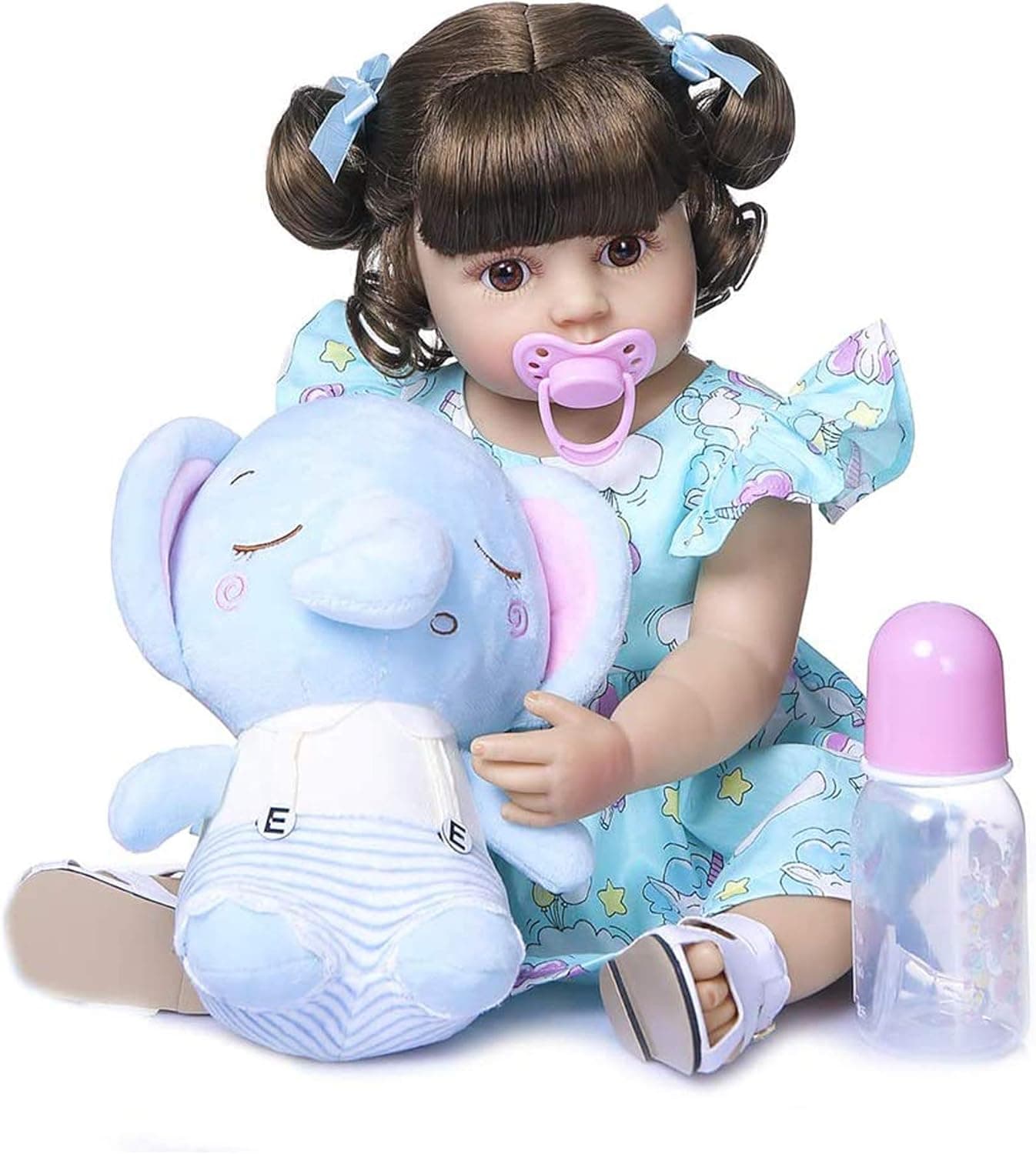 Zero Pam Lifelike 22 inch 55 cm Alive Reborn Baby Doll Realistic Handmade Reborn Girl Doll Full Body Silicone Vinyl Doll (#2007)