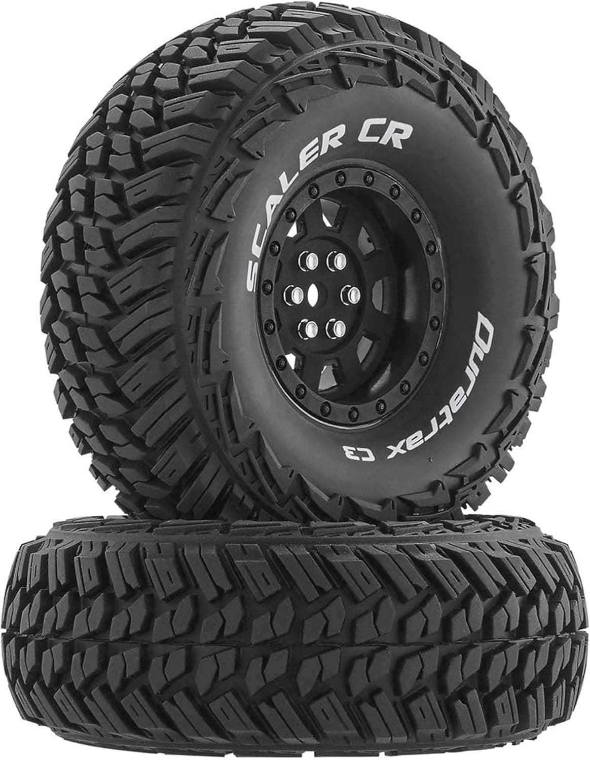 Duratrax Scaler CR C3 Mounted 1.9" Crawler Tires Black 2 DTXC4022