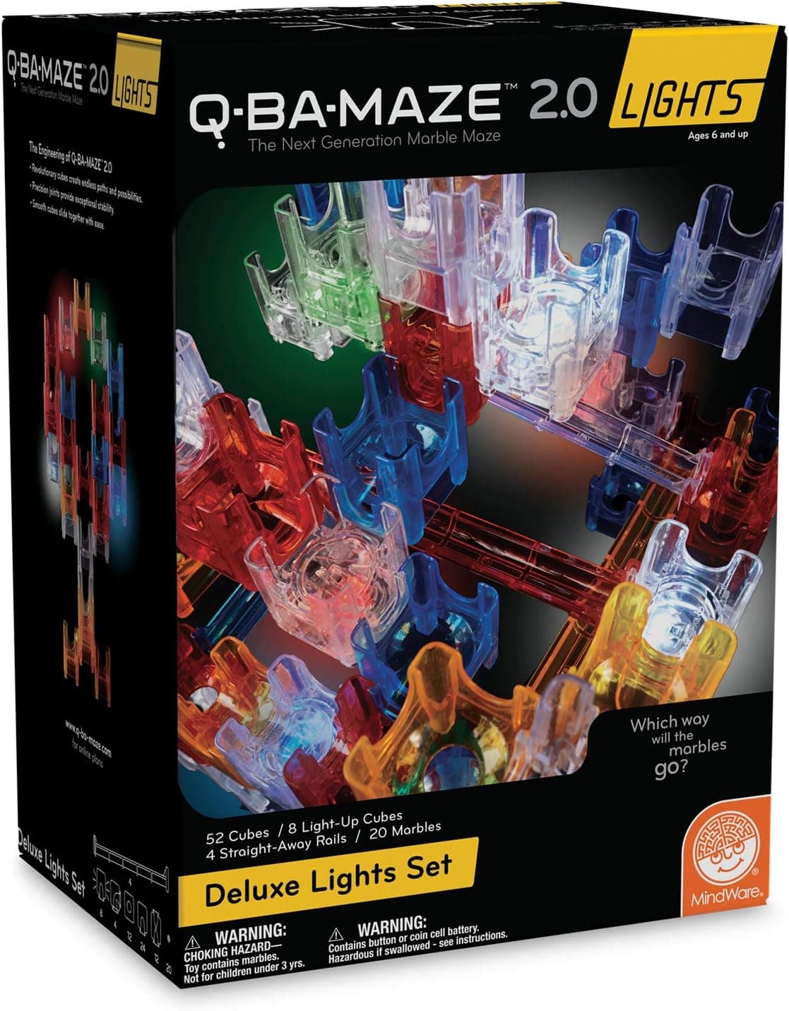 MindWare Q-BA-Maze 2.0 Lights: (Deluxe Set)