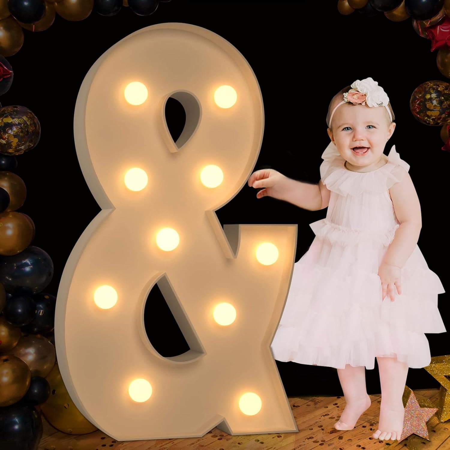 Marquee Light Up Letters, 3FT Marquee Letters, Mosaic Number for Balloons, Mosaic Balloon Frame for Party Decor, Large Cardboard Letters for Birthday Engagement Party Decoration, Giant Letter &