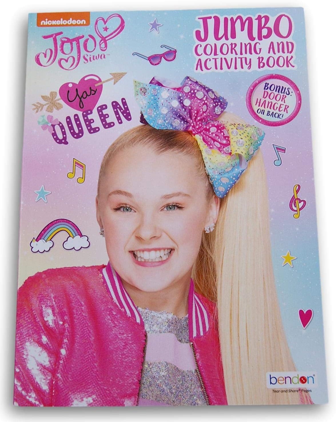 JoJo Siwa ''Yas Queen'' Coloring and Activity Book with Bonus Door Hanger on Back - 80 Pages