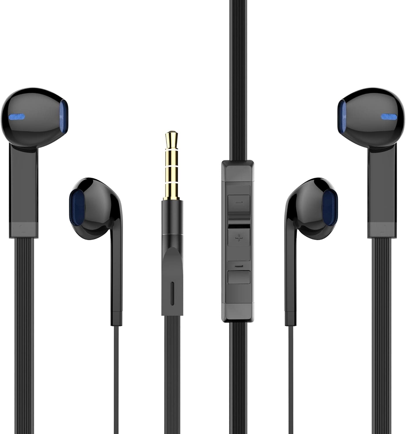 In Ear Headphones, PWOW Wired Earphones iPhone Earphones Earbuds with Microphone and Remote Control 2 Packs