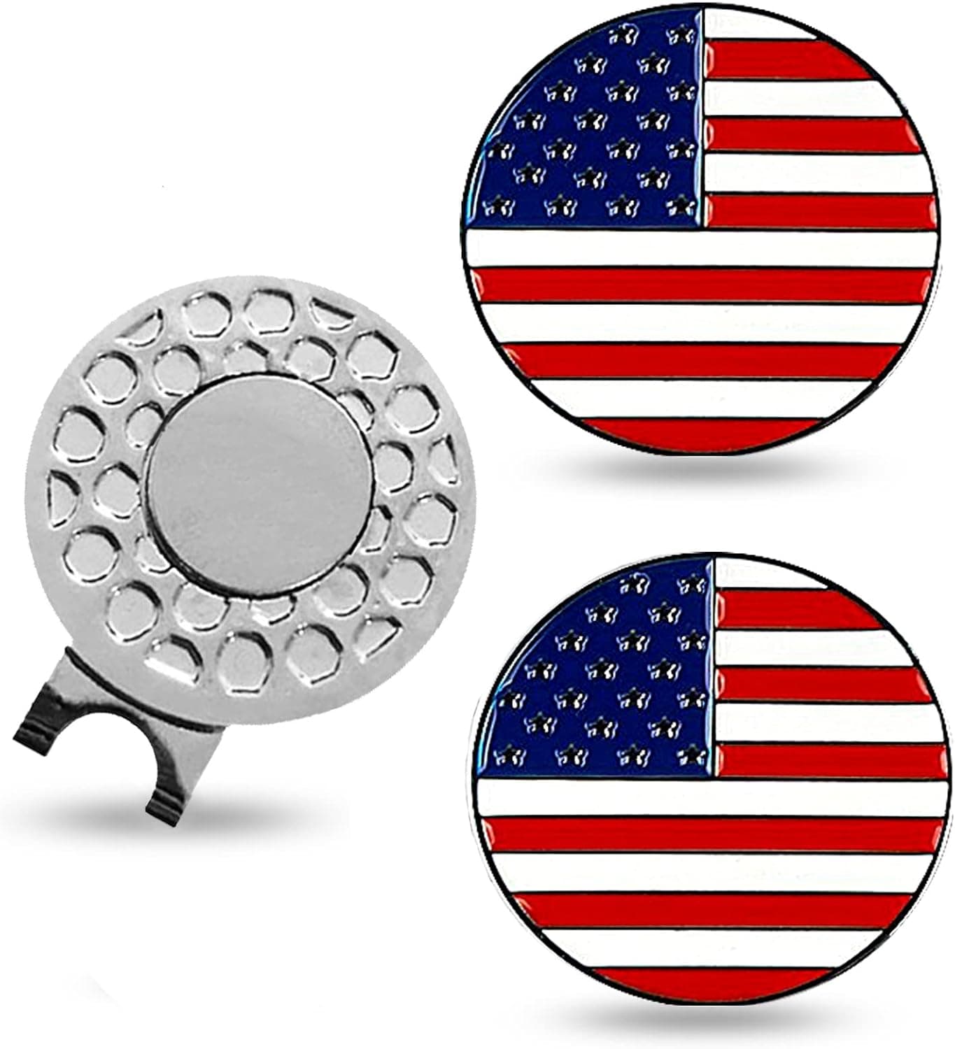 Amy Sport Golf Ball Marker Hat Clip Silicone Magnetic Hat Clips Removable Ball Markers Attaches Easily to Cap Shoe Gifts for Men Women