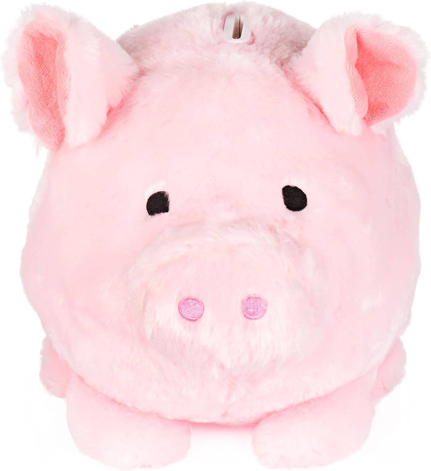 FAB Starpoint Jumbo Plush Piggy Bank, Hug Me and Fill Me! (Light Pink)