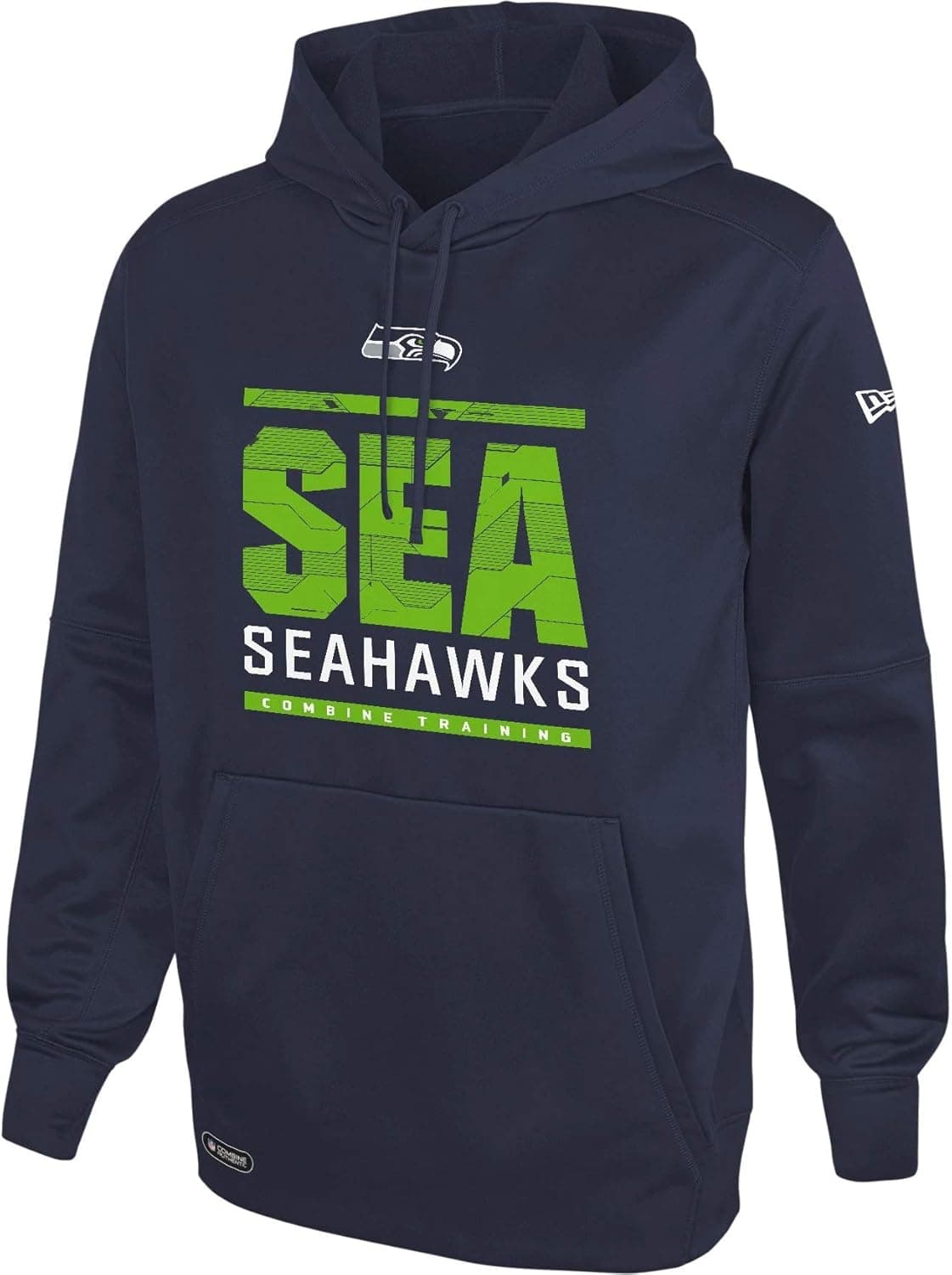 New Era NFL Men's Combine Performance Pullover Hoodie Sweatshirt (Seattle Seahawks Navy, XX-Large)