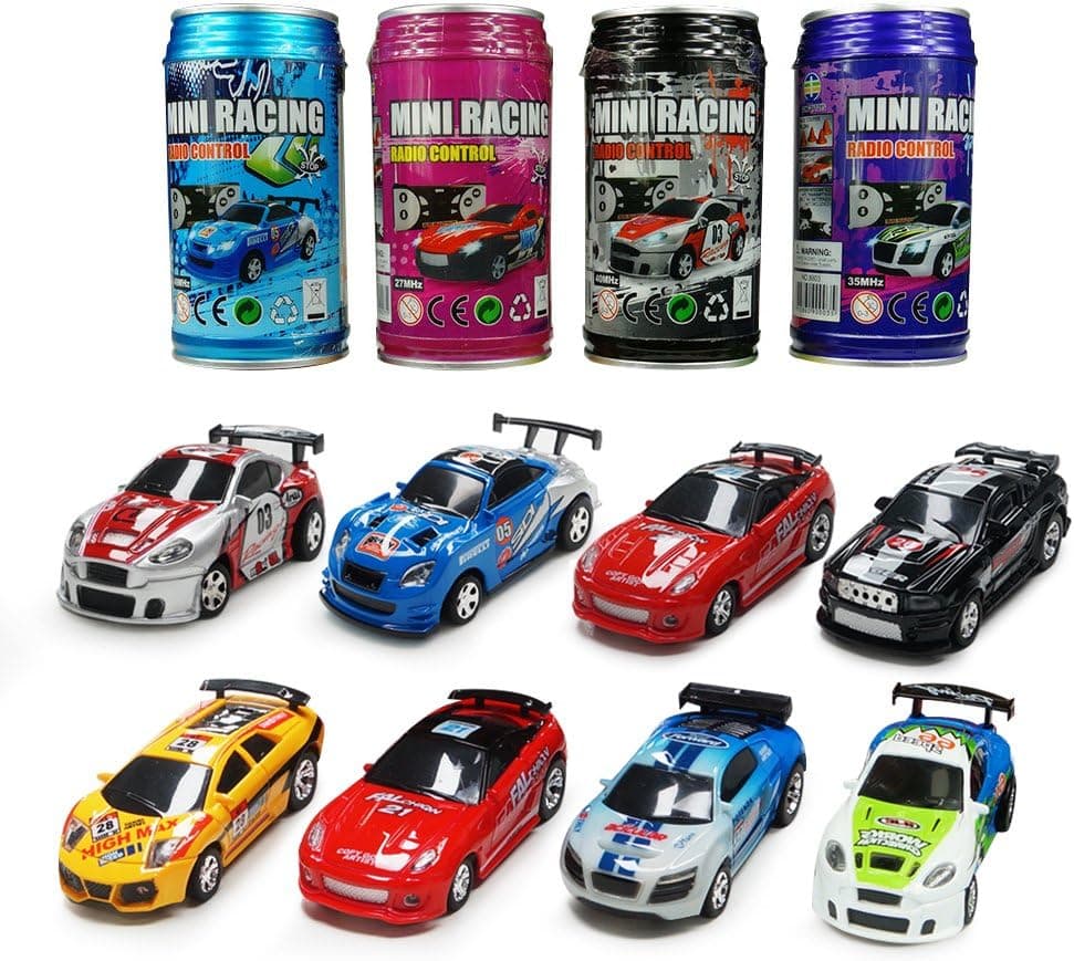 ARRIS Multicolor Coke Can Mini RC Radio Remote Control Micro Racing Car Hobby Vehicle Toy Gift (1pcs)