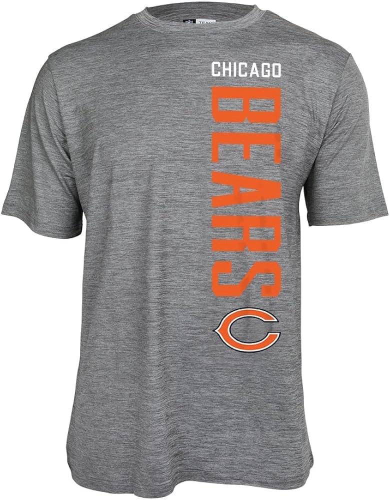 Zubaz Officially Licensed Men's NFL Men's Tonal Gray Vertical Tee, Team Color