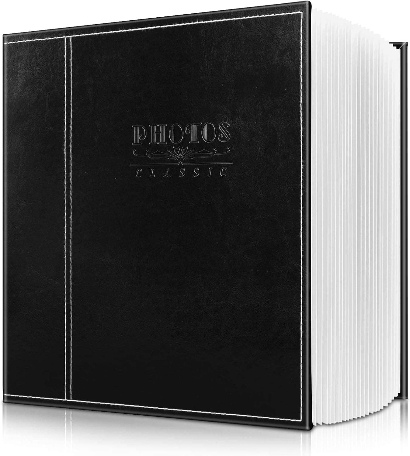 Safedealshop Magnetic Self-Stick Page Photo Album,Leather Cover,Holds 4X6,5X7,6X8,8X10,10X12 of Photos,Suitable for Anniversary Albums,Wedding Photo Album,Baby Growth,Family Album.