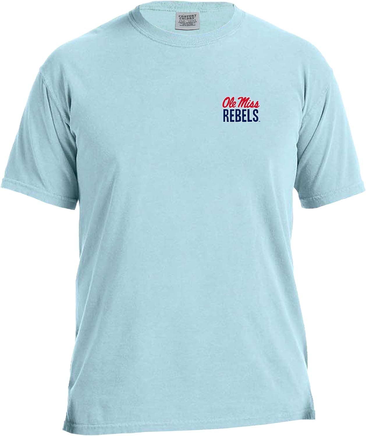 NCAA Mississippi Old Miss Rebels Adult NCAA Marquee Comfort Color Short sleeve T-Shirt,XXL,Chambray