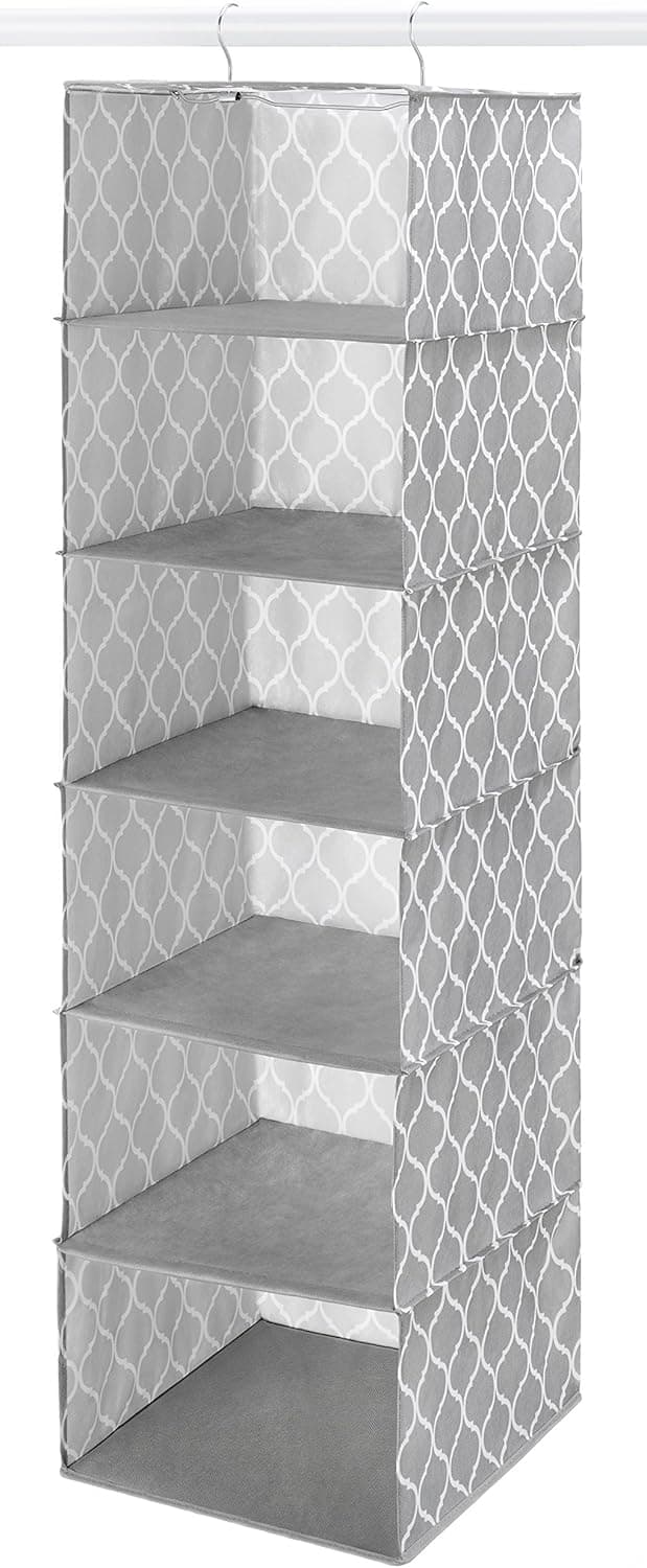 Whitmor Hanging Accessory Shelves-Gray Trellis, 11.5 x 12 x 42 in