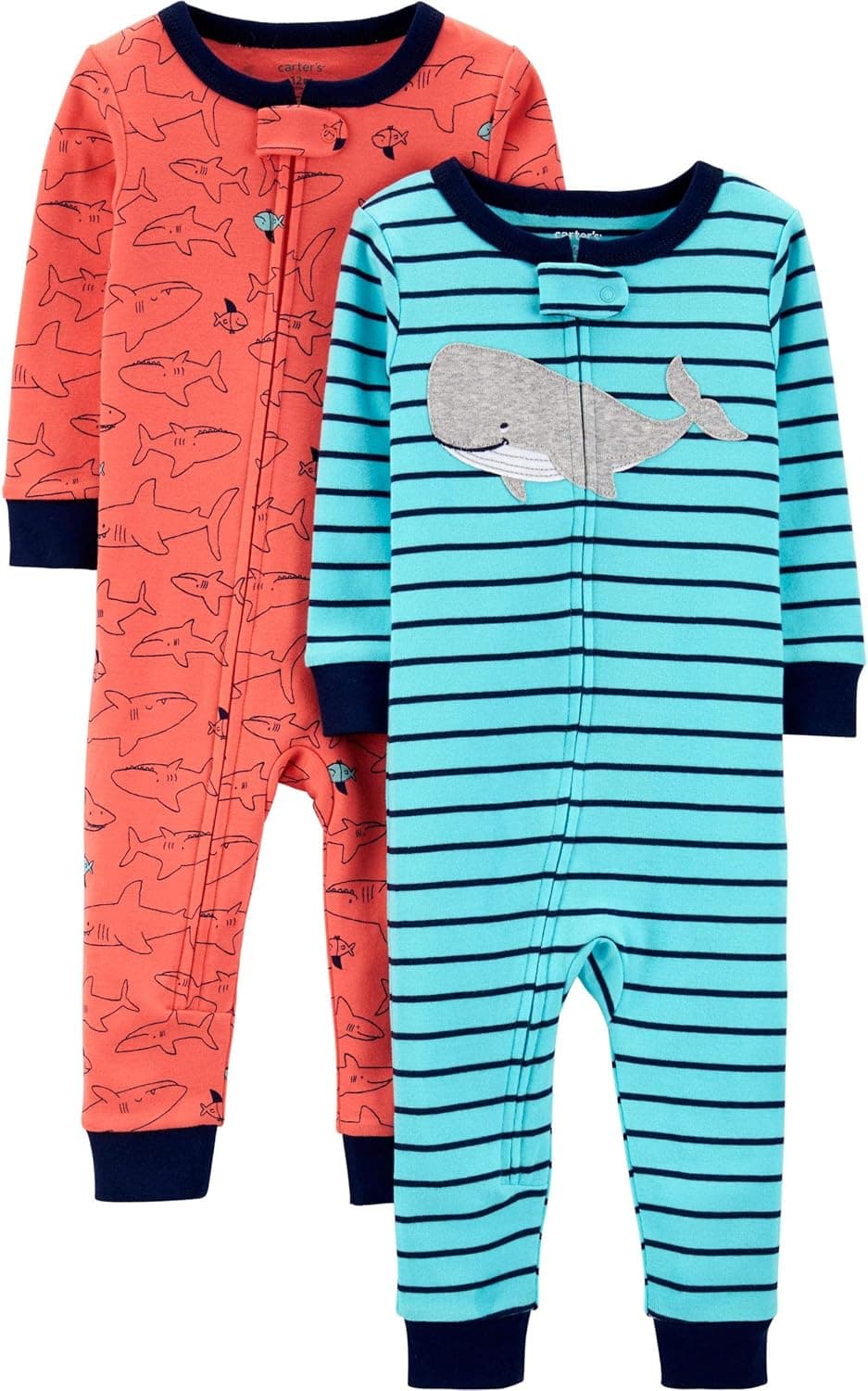 Carter's Boys' 2-Pack Cotton Footless Pajamas