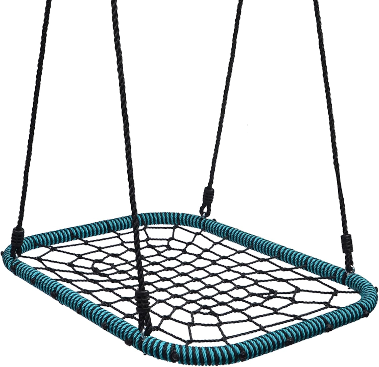 Play Platoon Spider Web Tree Swing Rectangle - 40 x 30 inch, Fully Assembled, 600 lb Weight Capacity, Easy to Install