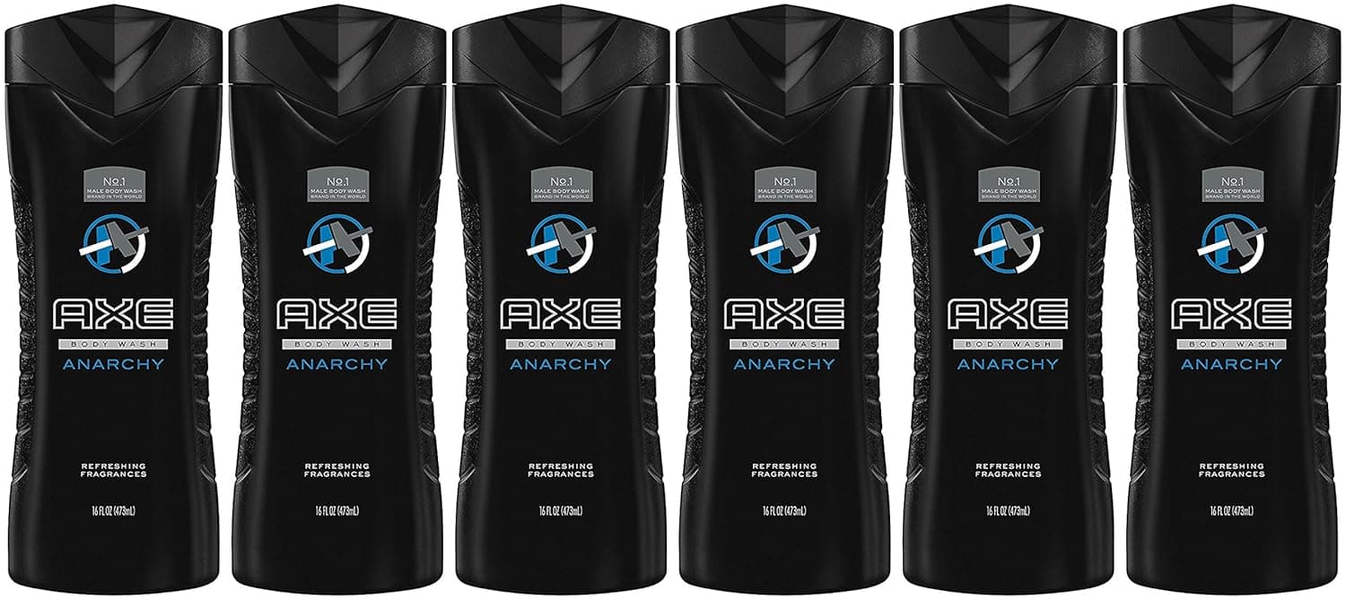 Axe Shower Gel, Anarchy, 16 Fluid Ounce (Pack of 6)