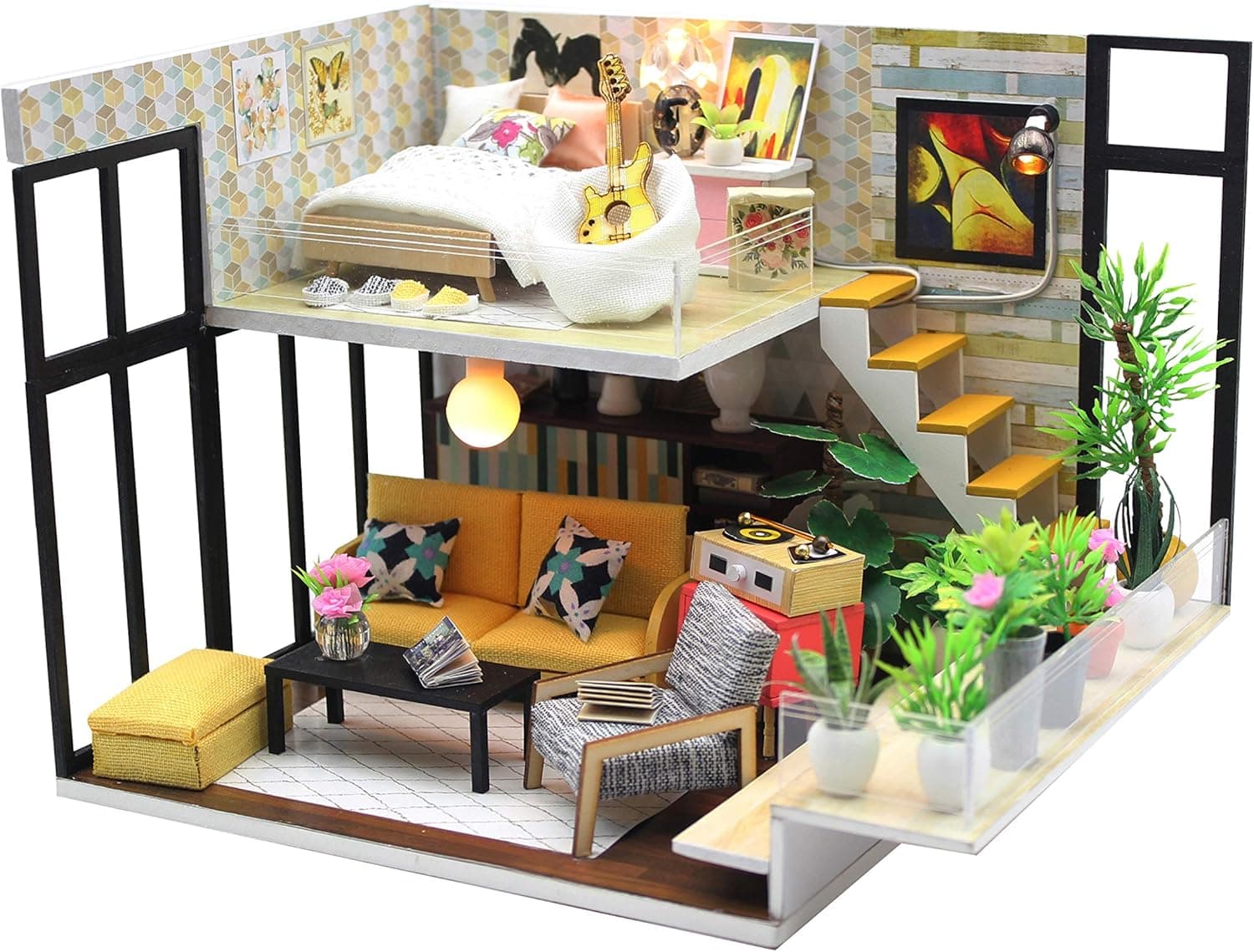 Monarca. Oriana's Holiday. DIY Miniature Dollhouse Kit - Mini House Making Kit with Miniature Dollhouse Accessories - Tiny House Building Kit - Ideal Doll House for Kids and Grown Ups